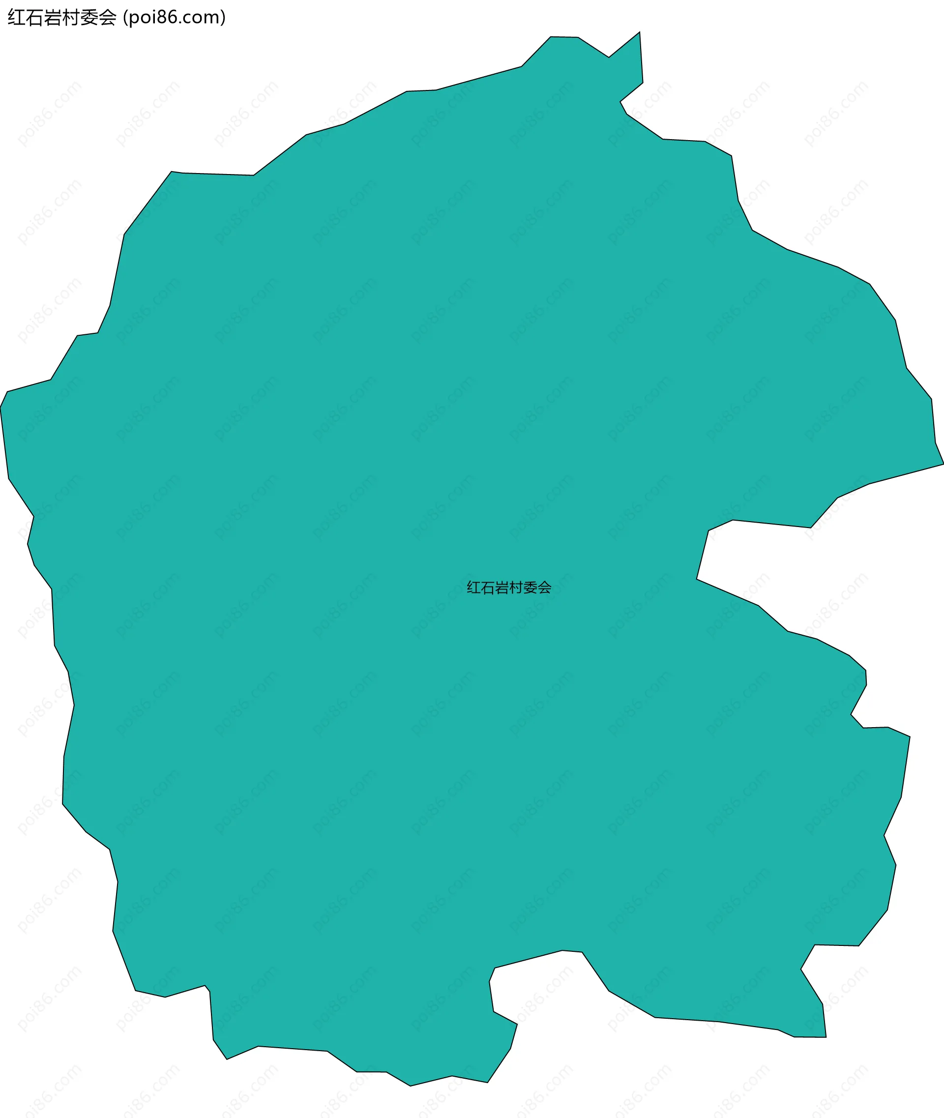 红石岩村委会边界地图