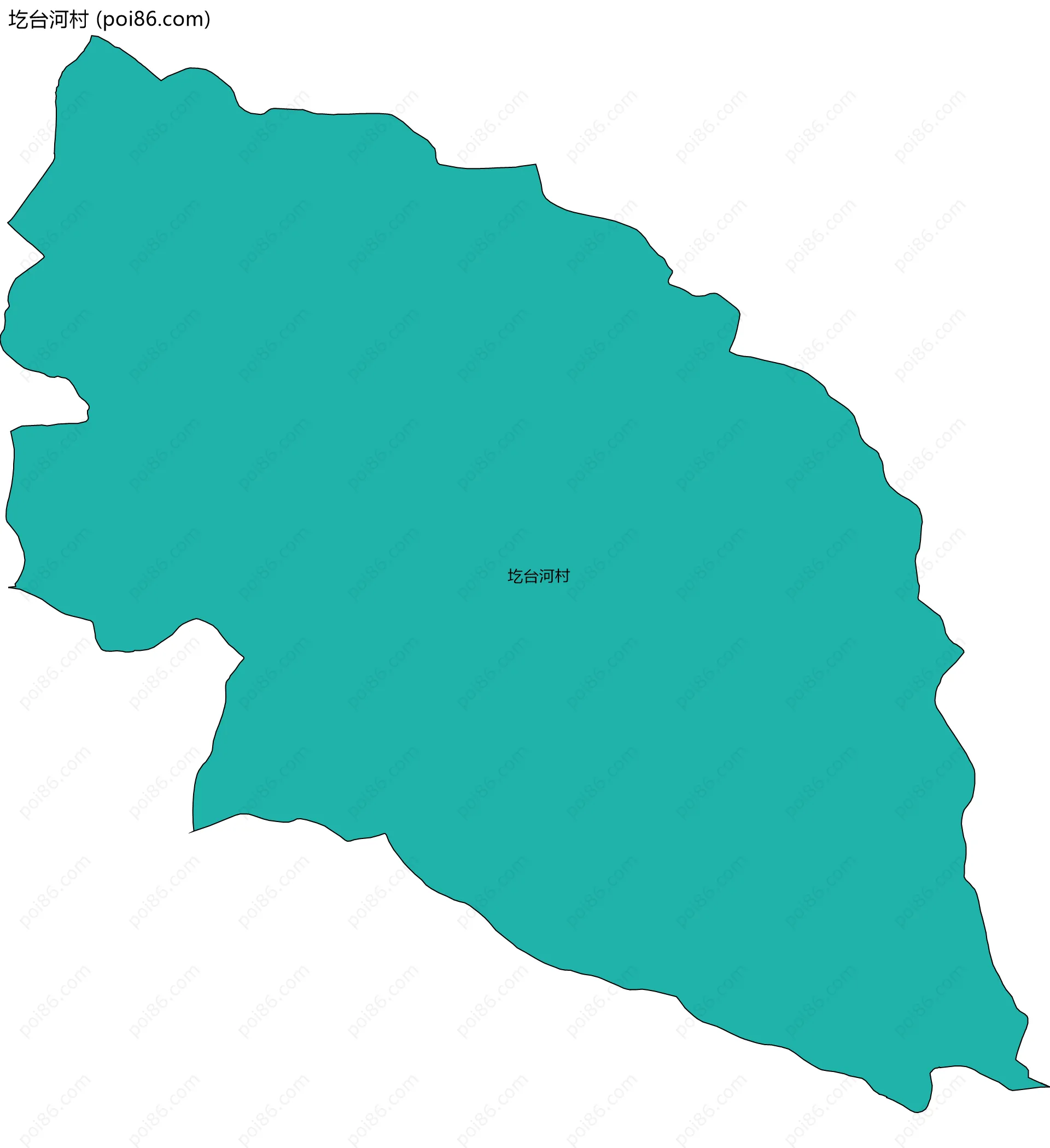 圪台河村边界地图