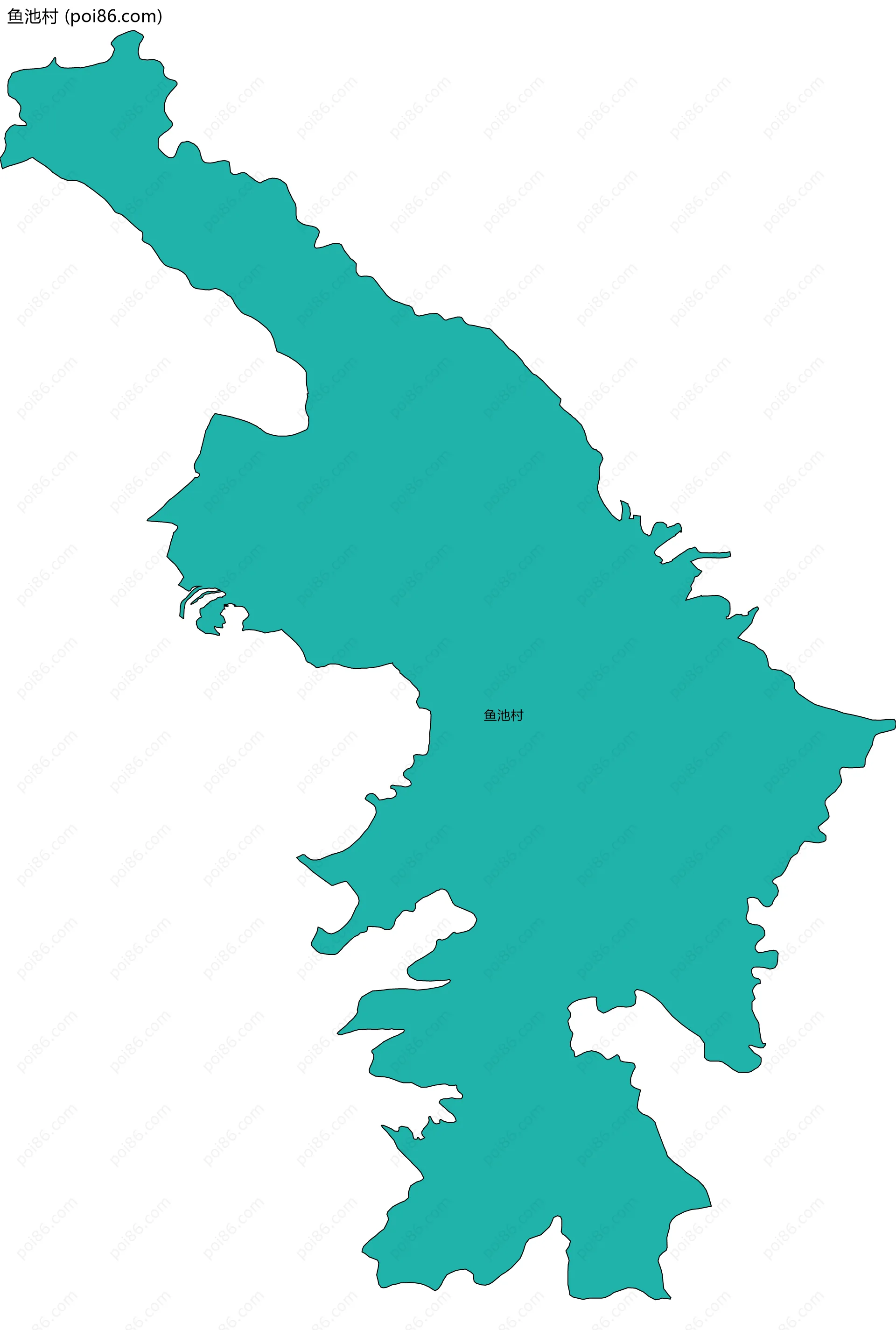 鱼池村边界地图