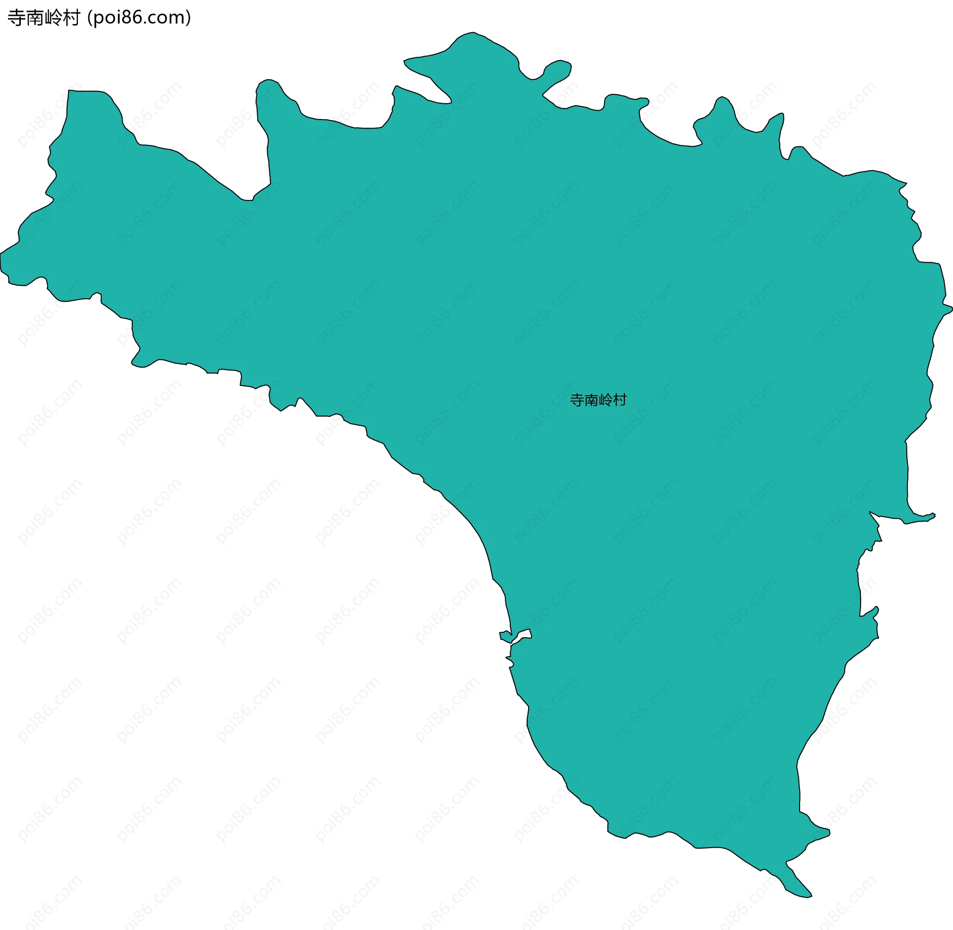 寺南岭村边界地图
