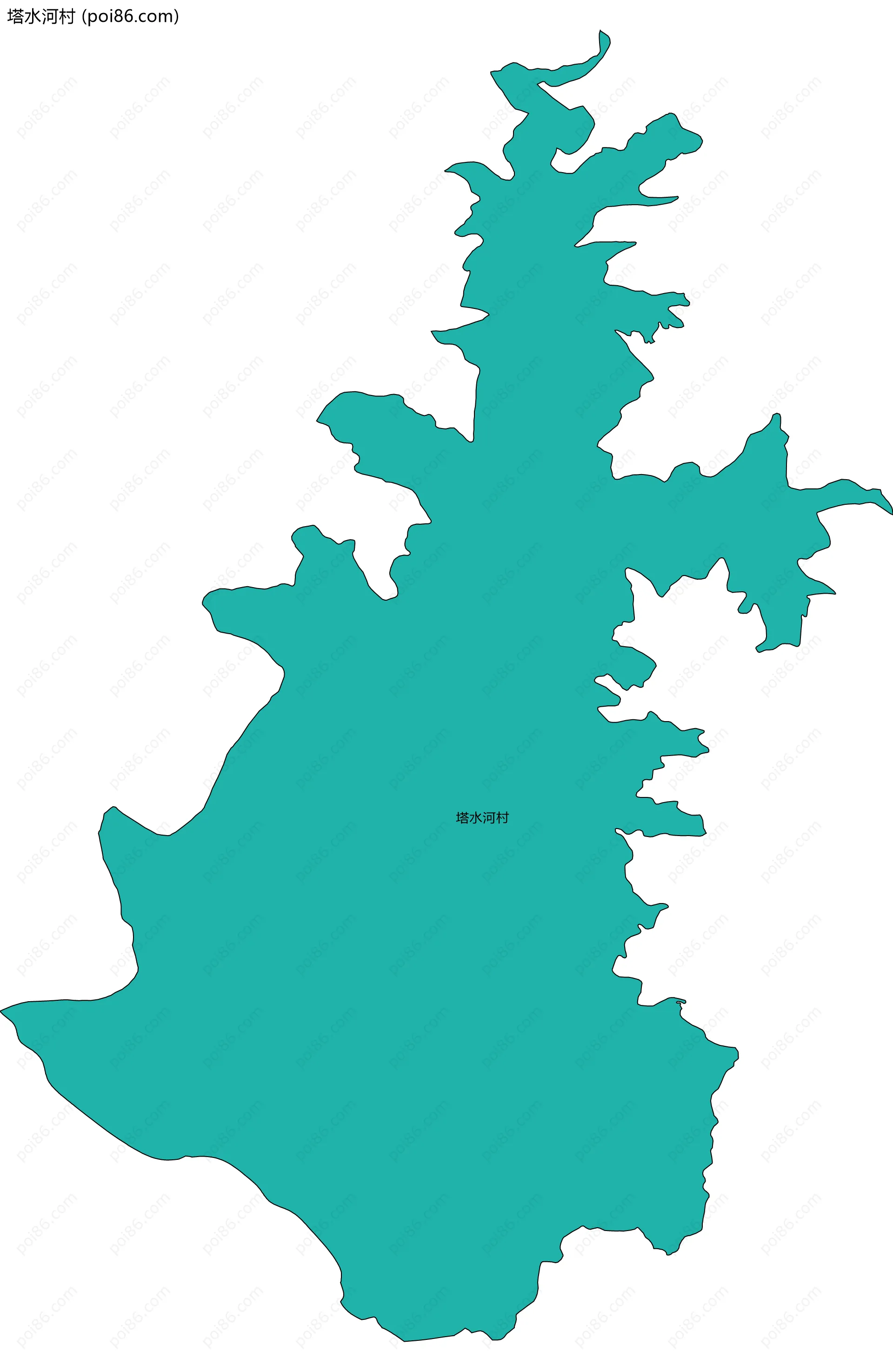 塔水河村边界地图