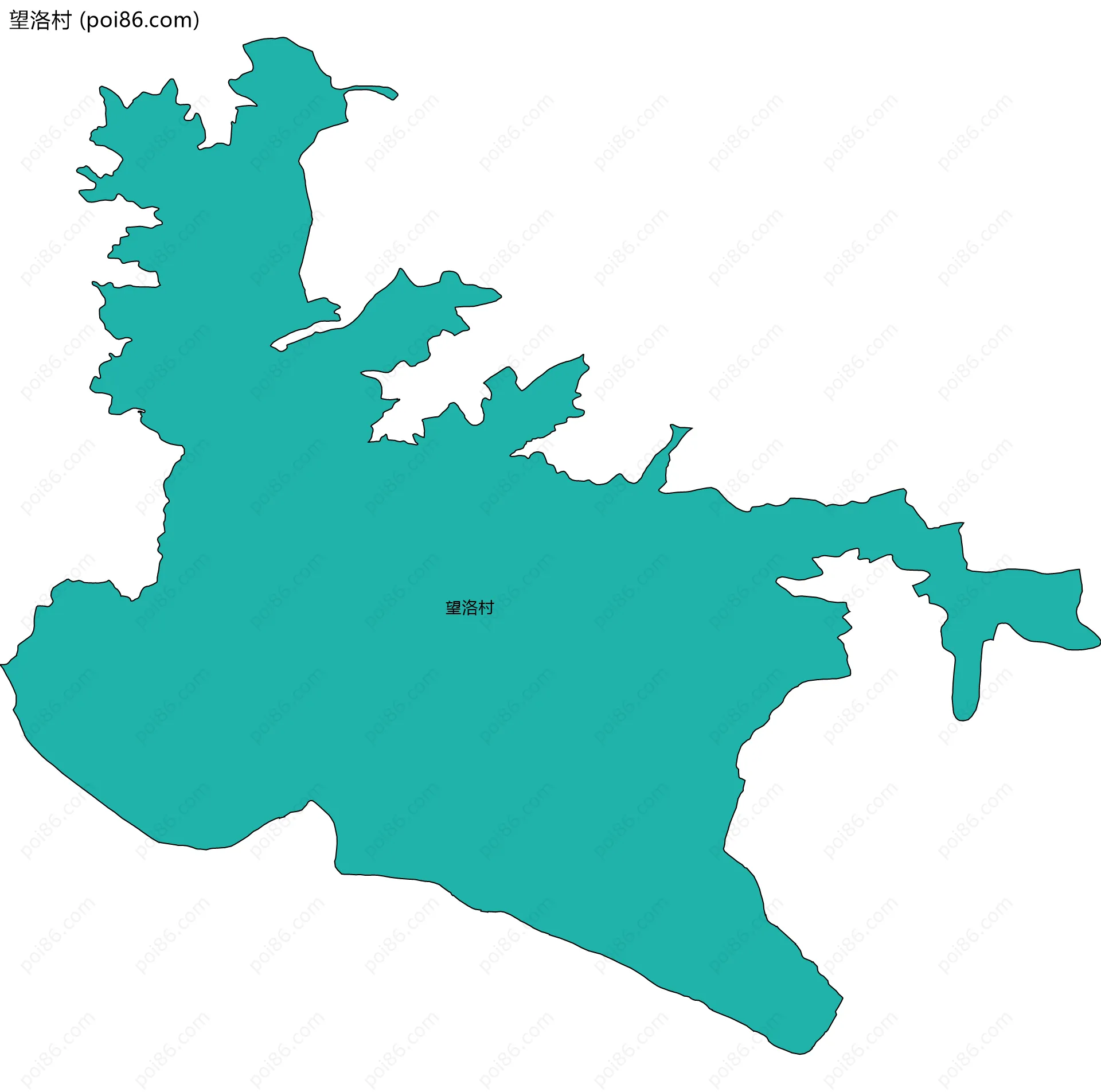 望洛村边界地图