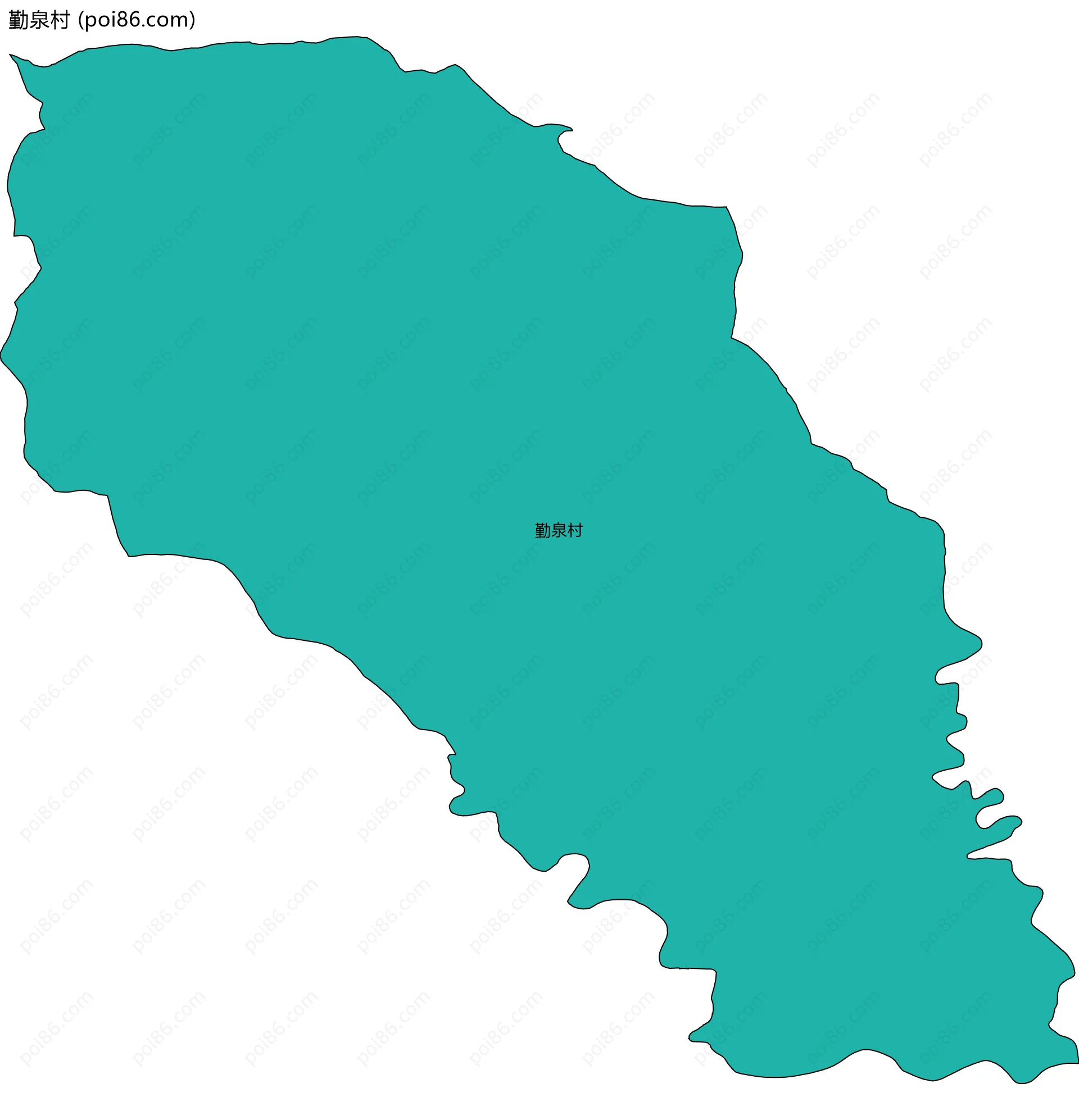 勤泉村边界地图