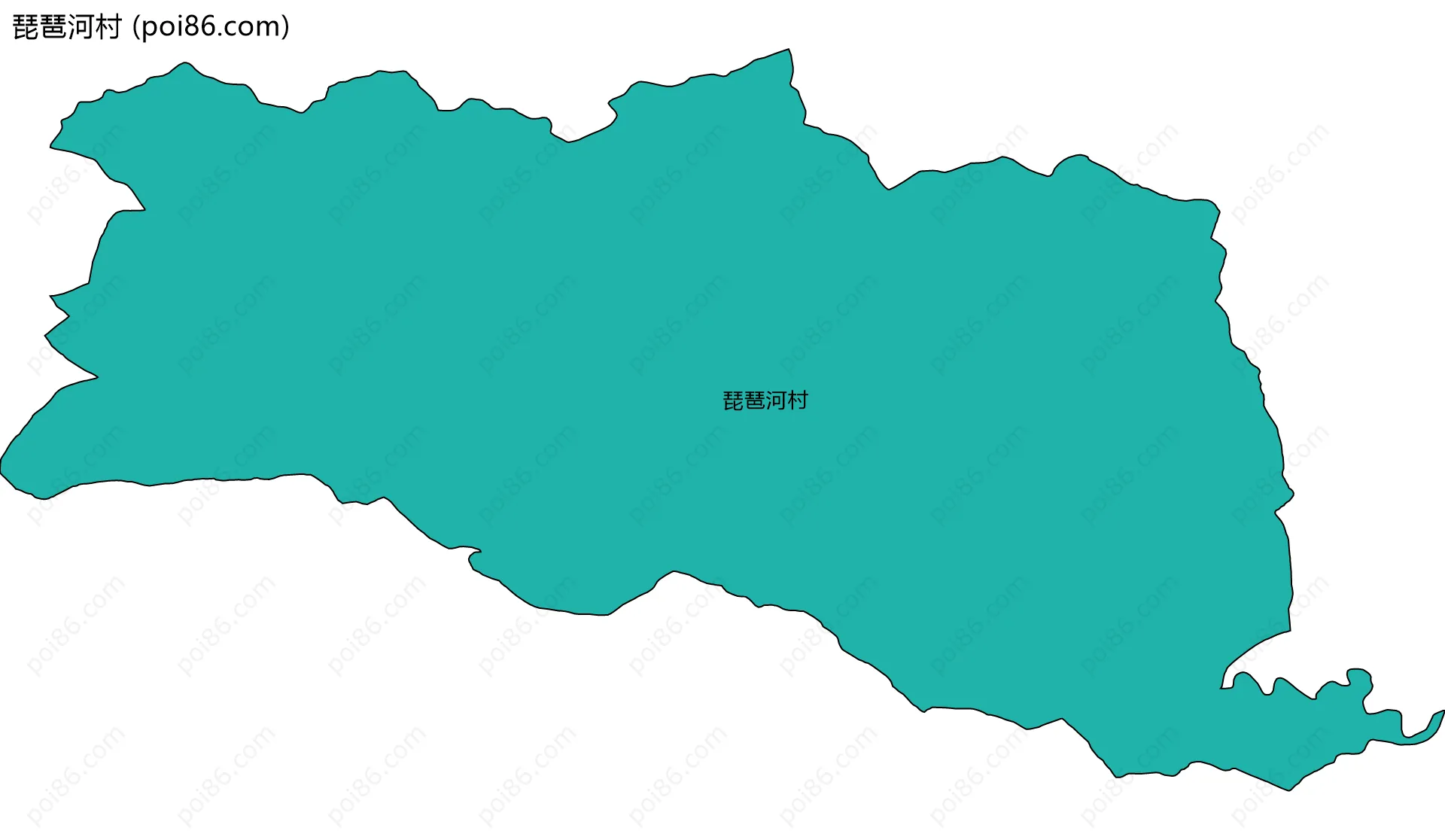 琵琶河村边界地图