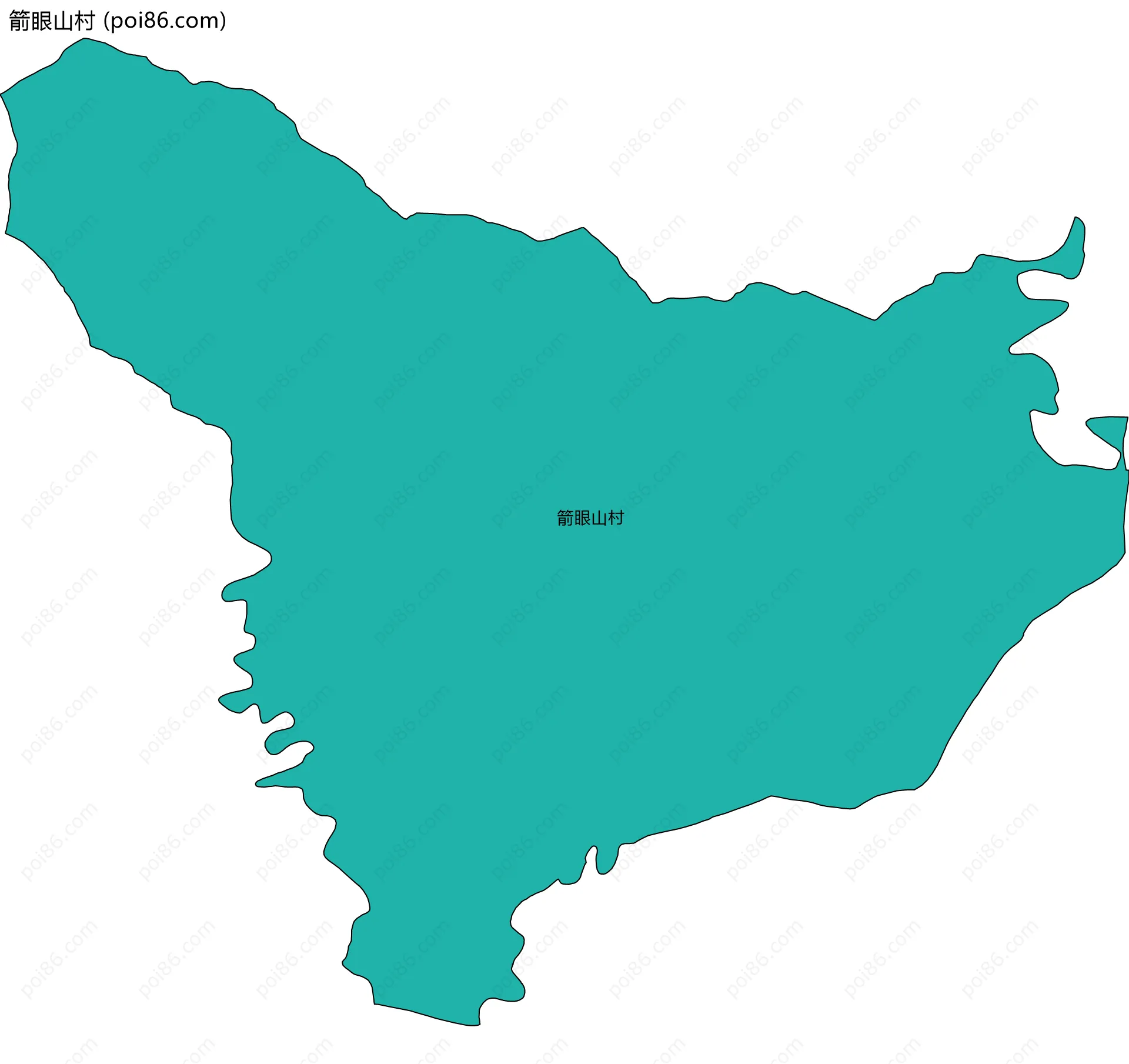 箭眼山村边界地图