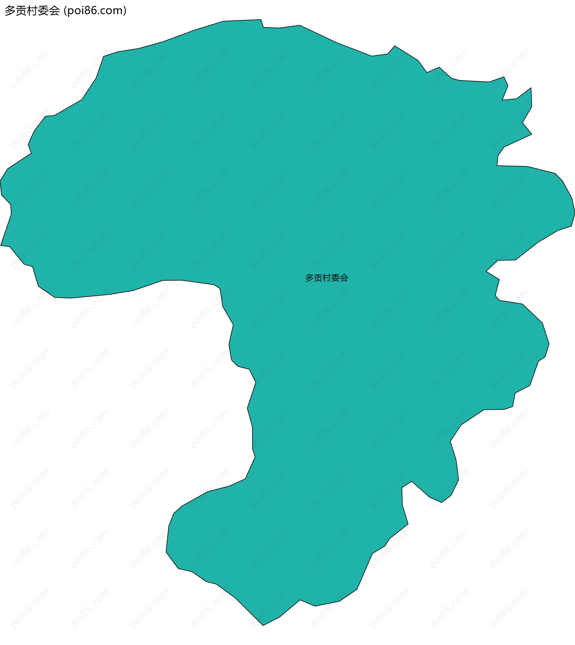 多贡村委会边界地图