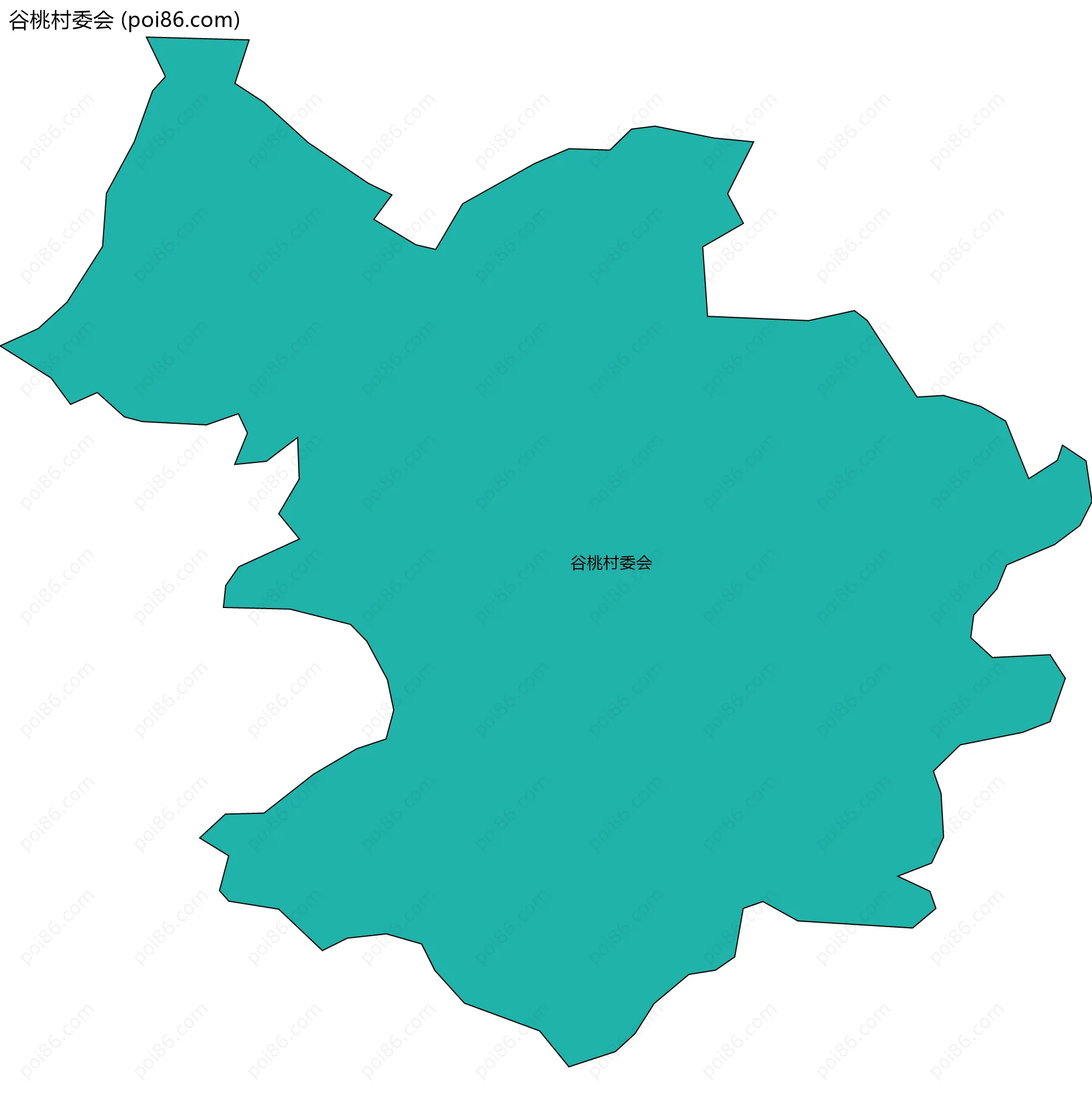 谷桃村委会边界地图