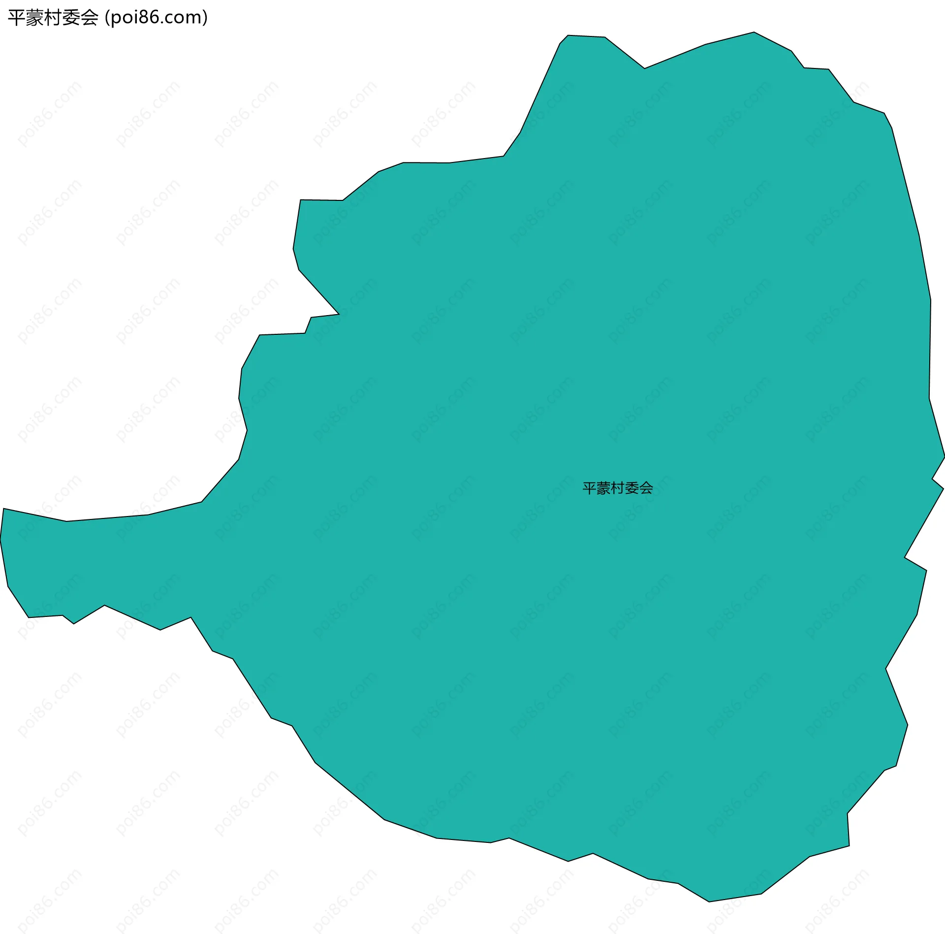 平蒙村委会边界地图