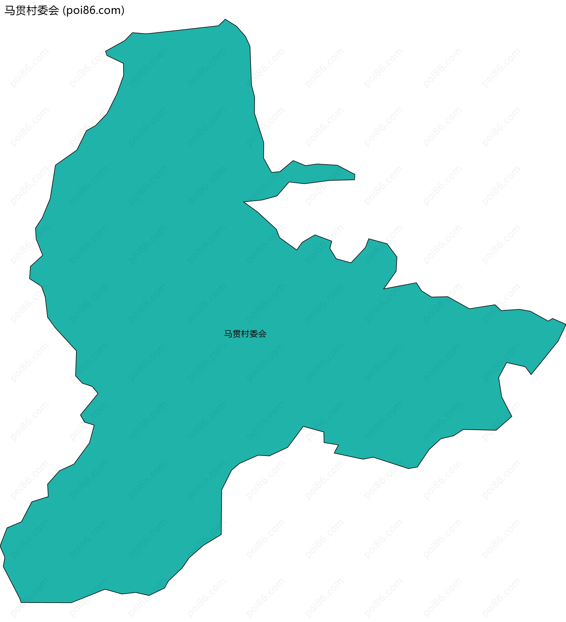 马贯村委会边界地图