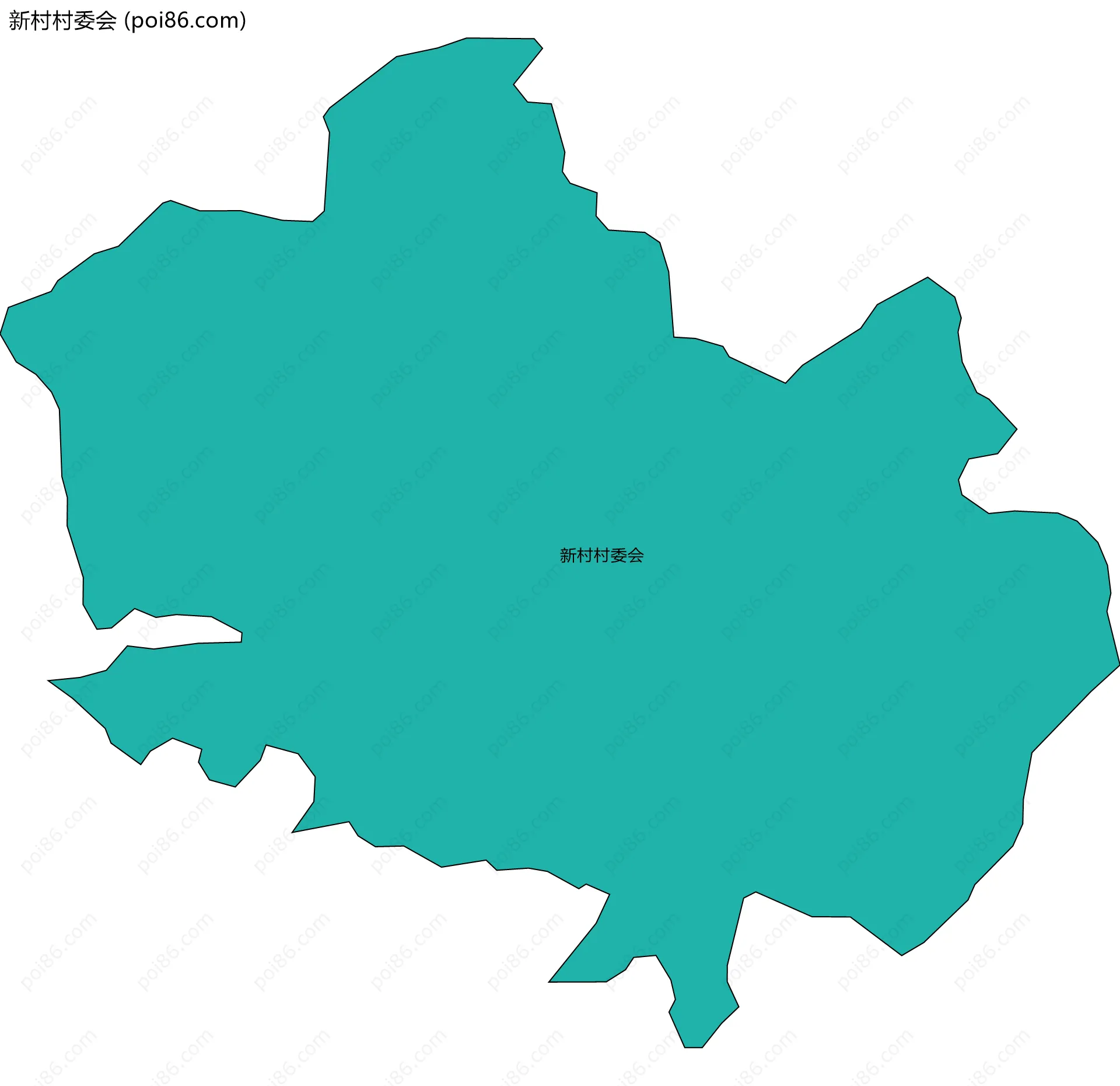 新村村委会边界地图