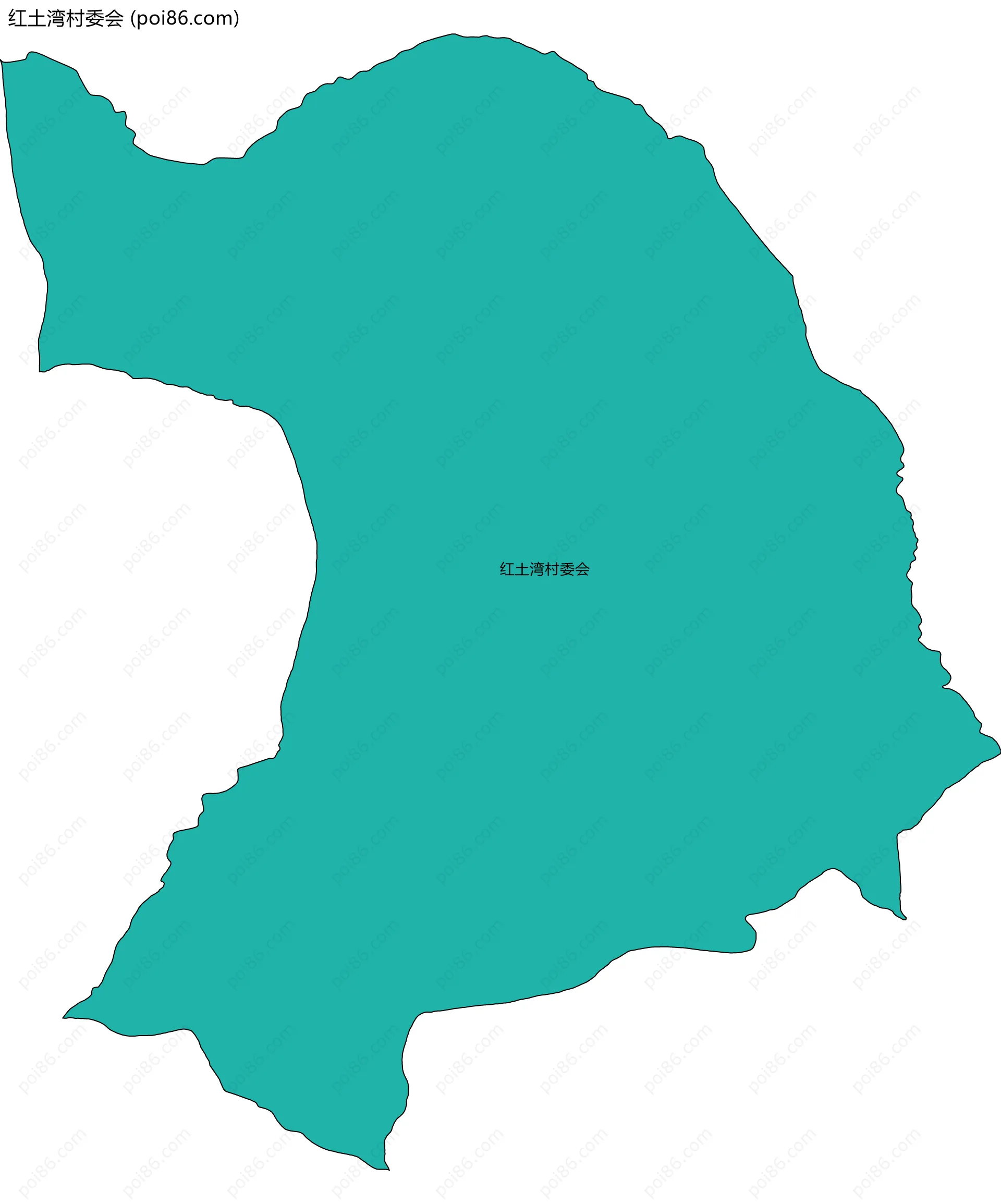 红土湾村委会边界地图