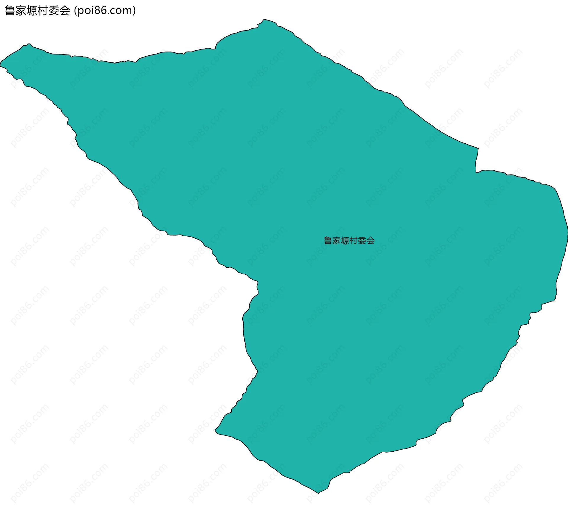 鲁家塬村委会边界地图