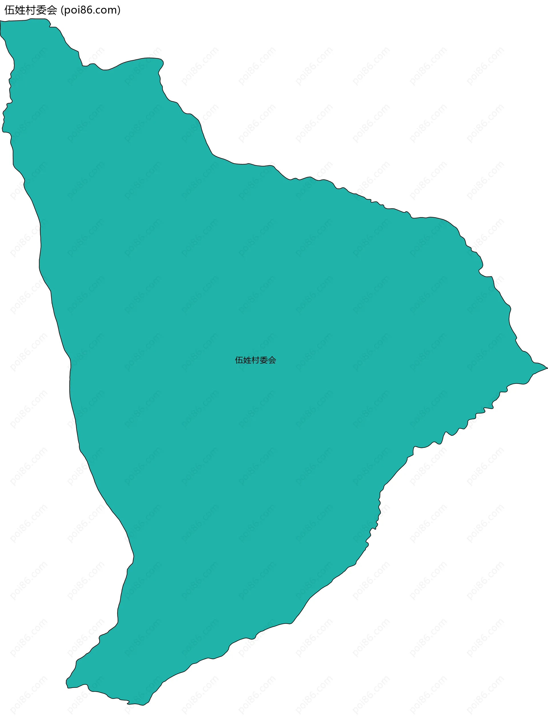 伍姓村委会边界地图