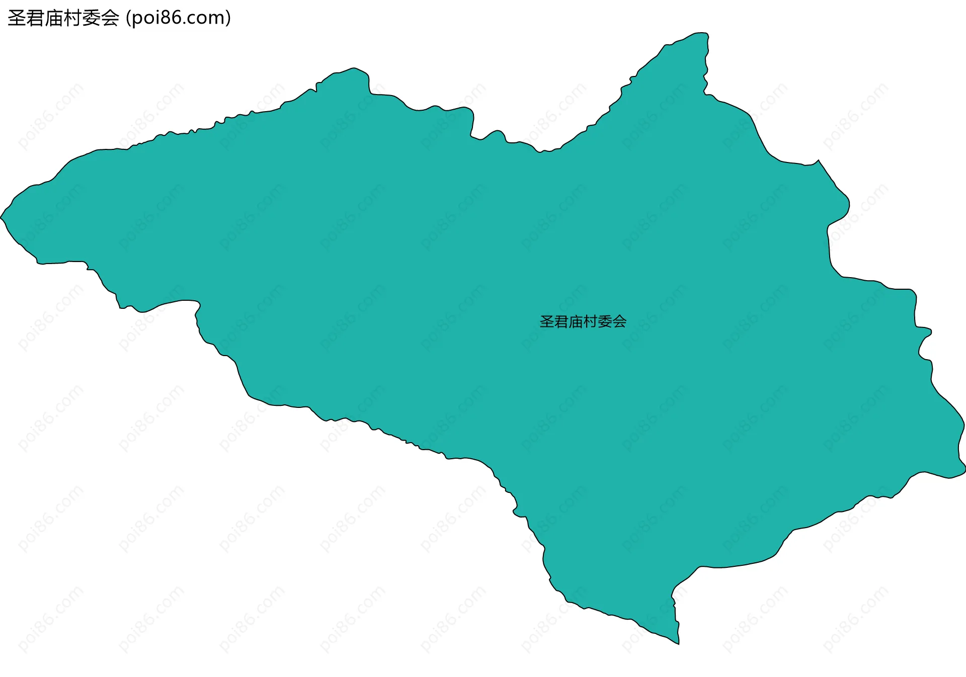 圣君庙村委会边界地图