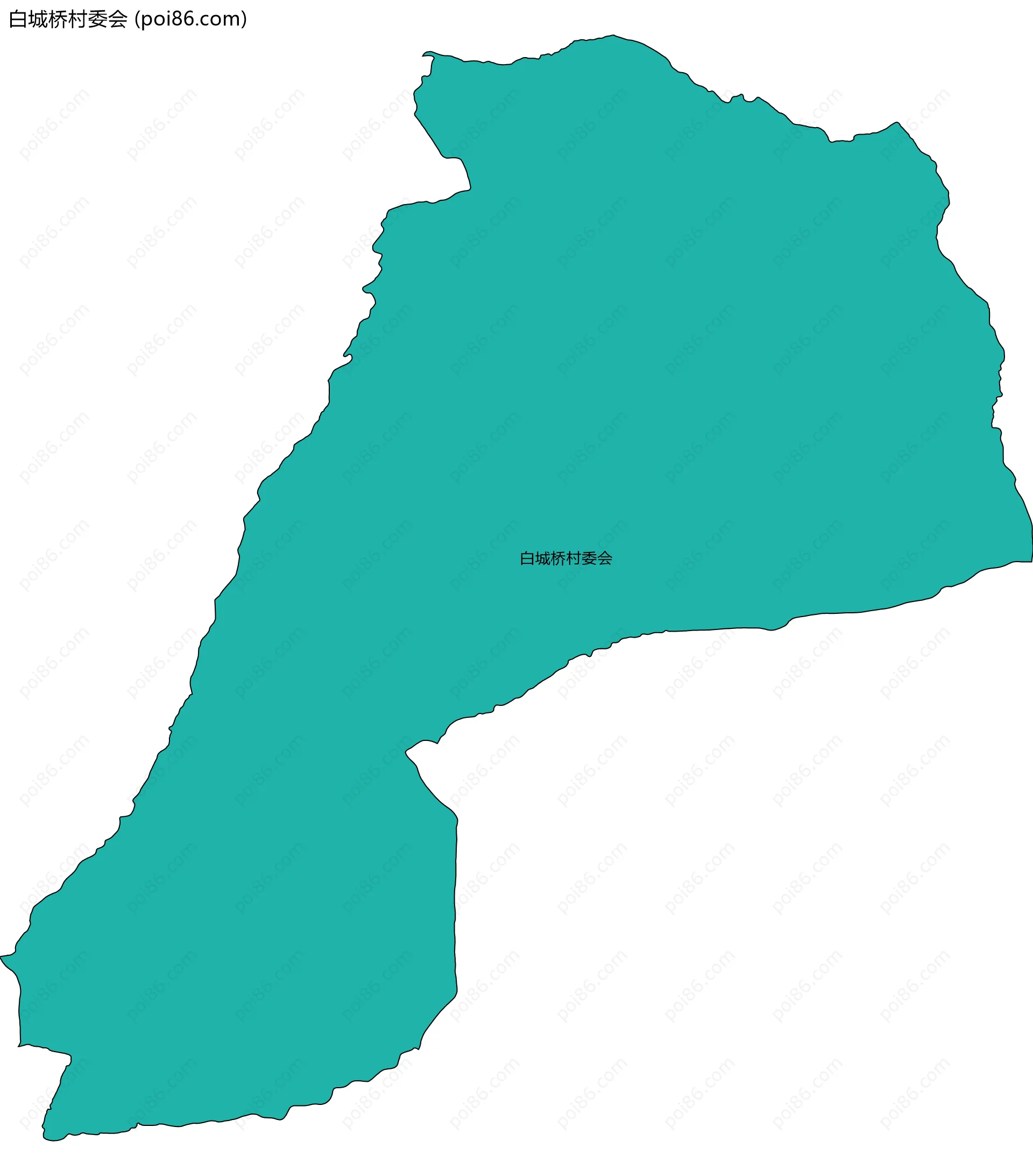 白城桥村委会边界地图