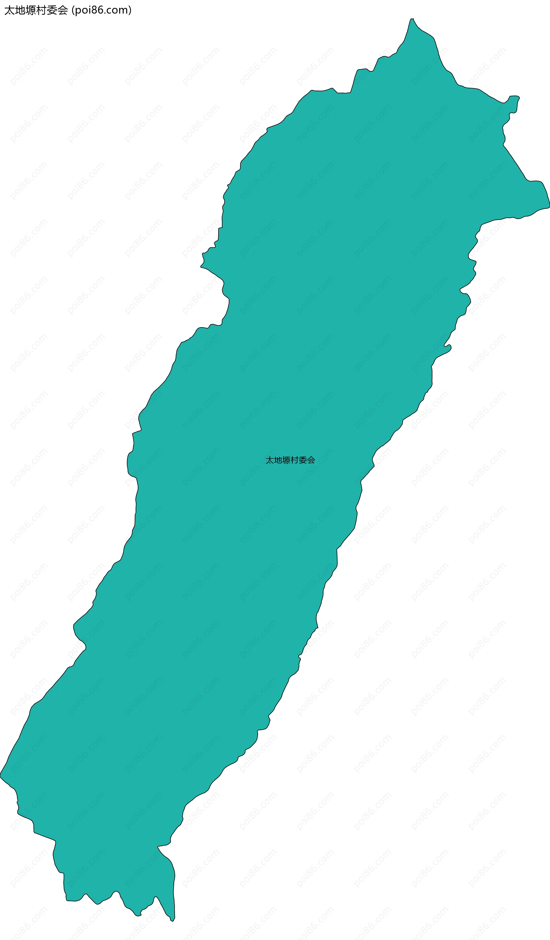 太地塬村委会边界地图