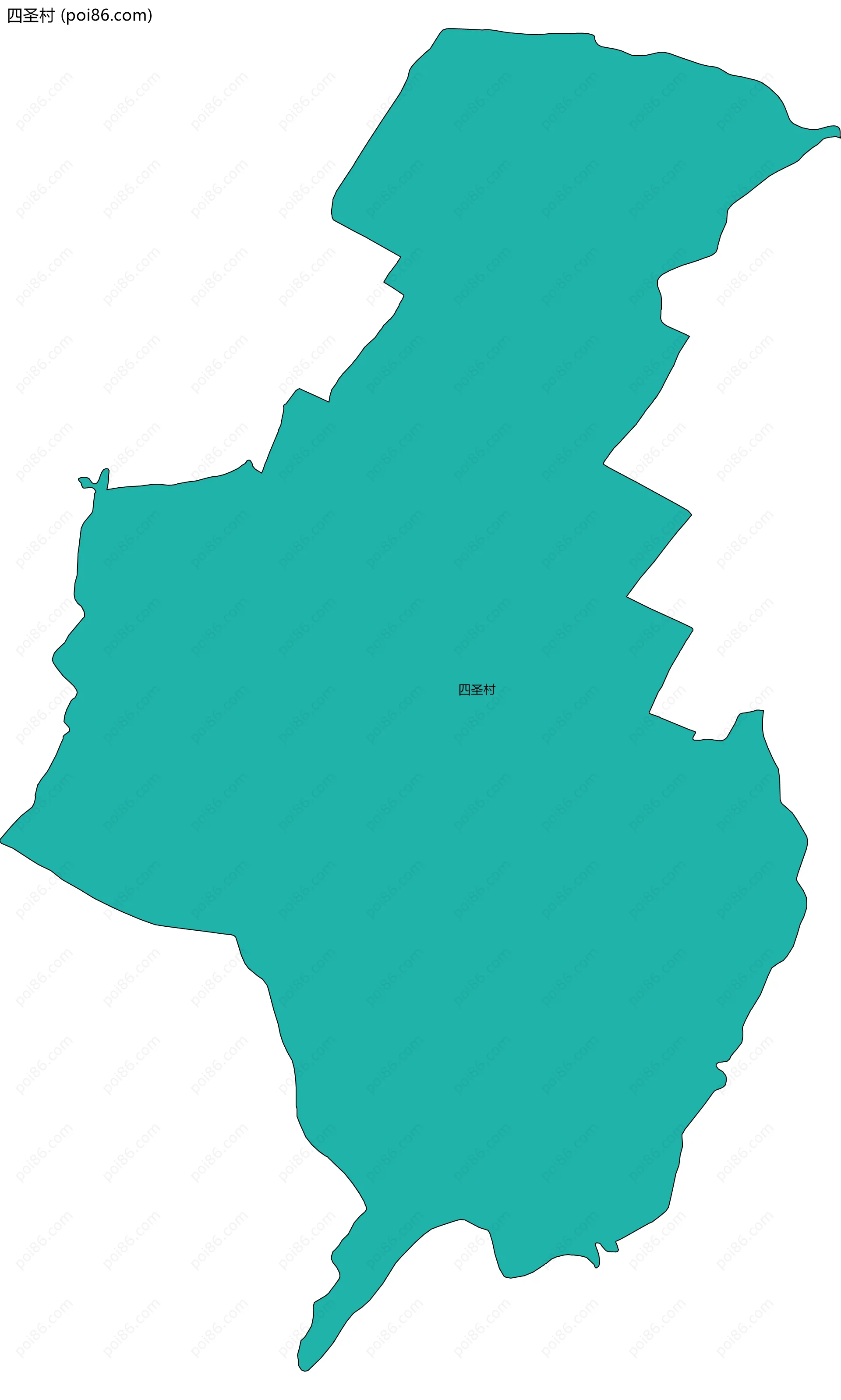 四圣村边界地图