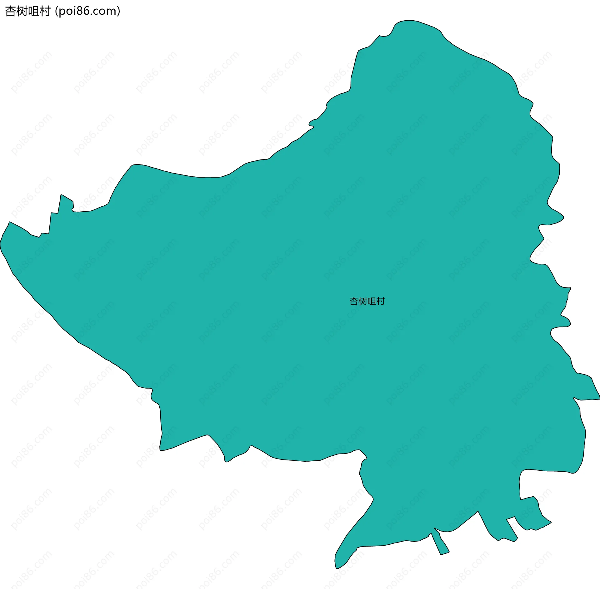 杏树咀村边界地图