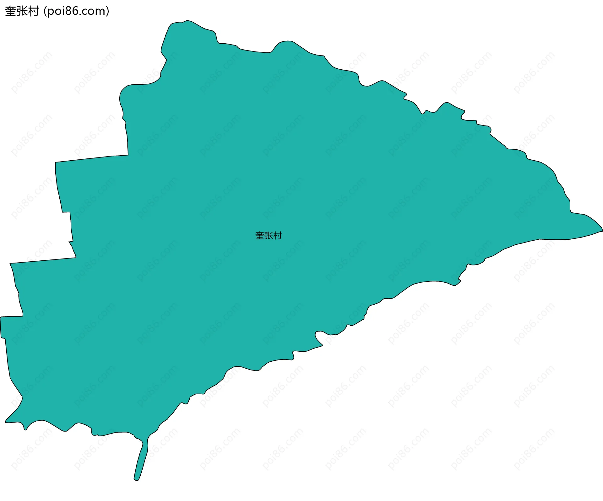 奎张村边界地图