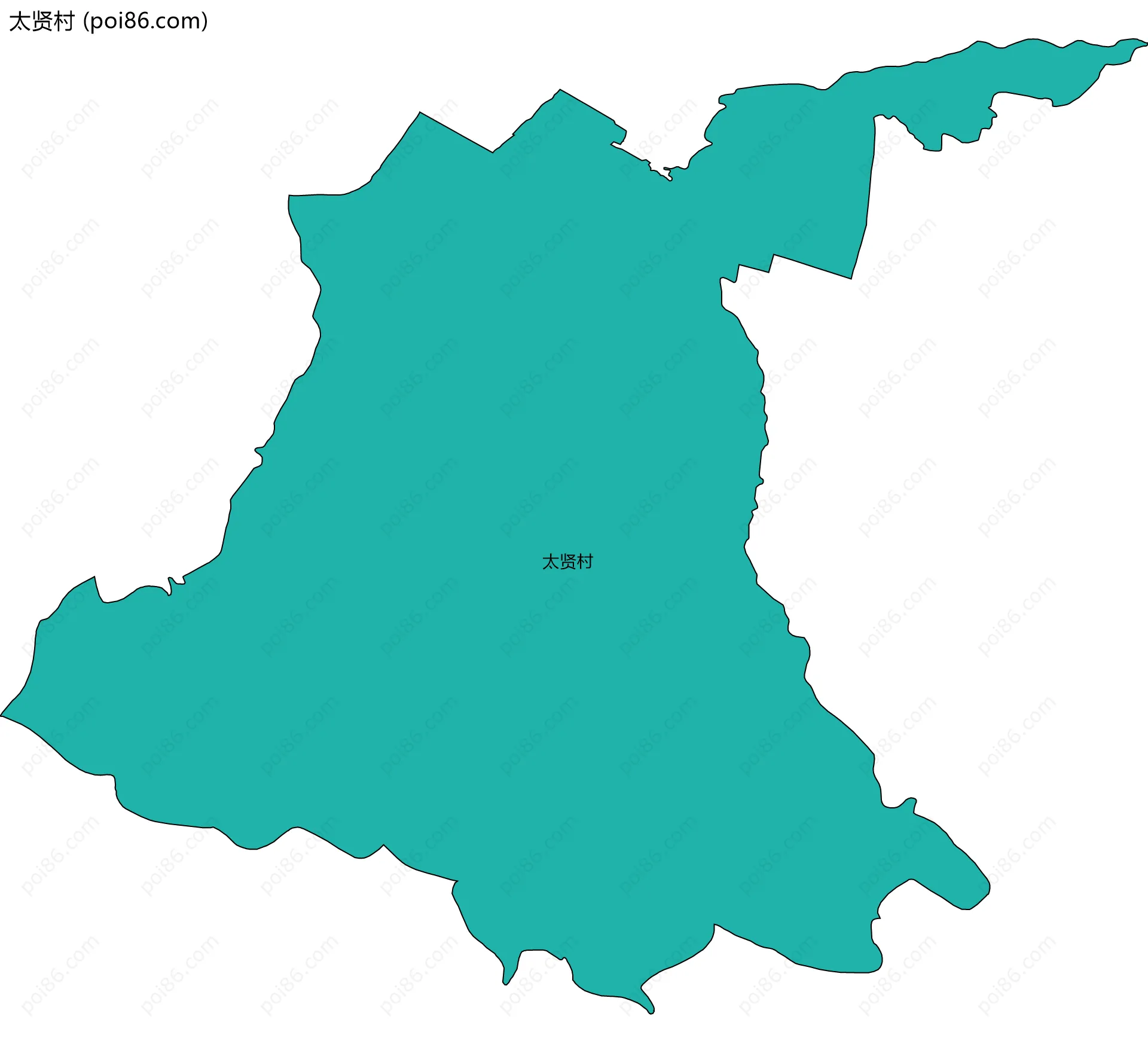 太贤村边界地图