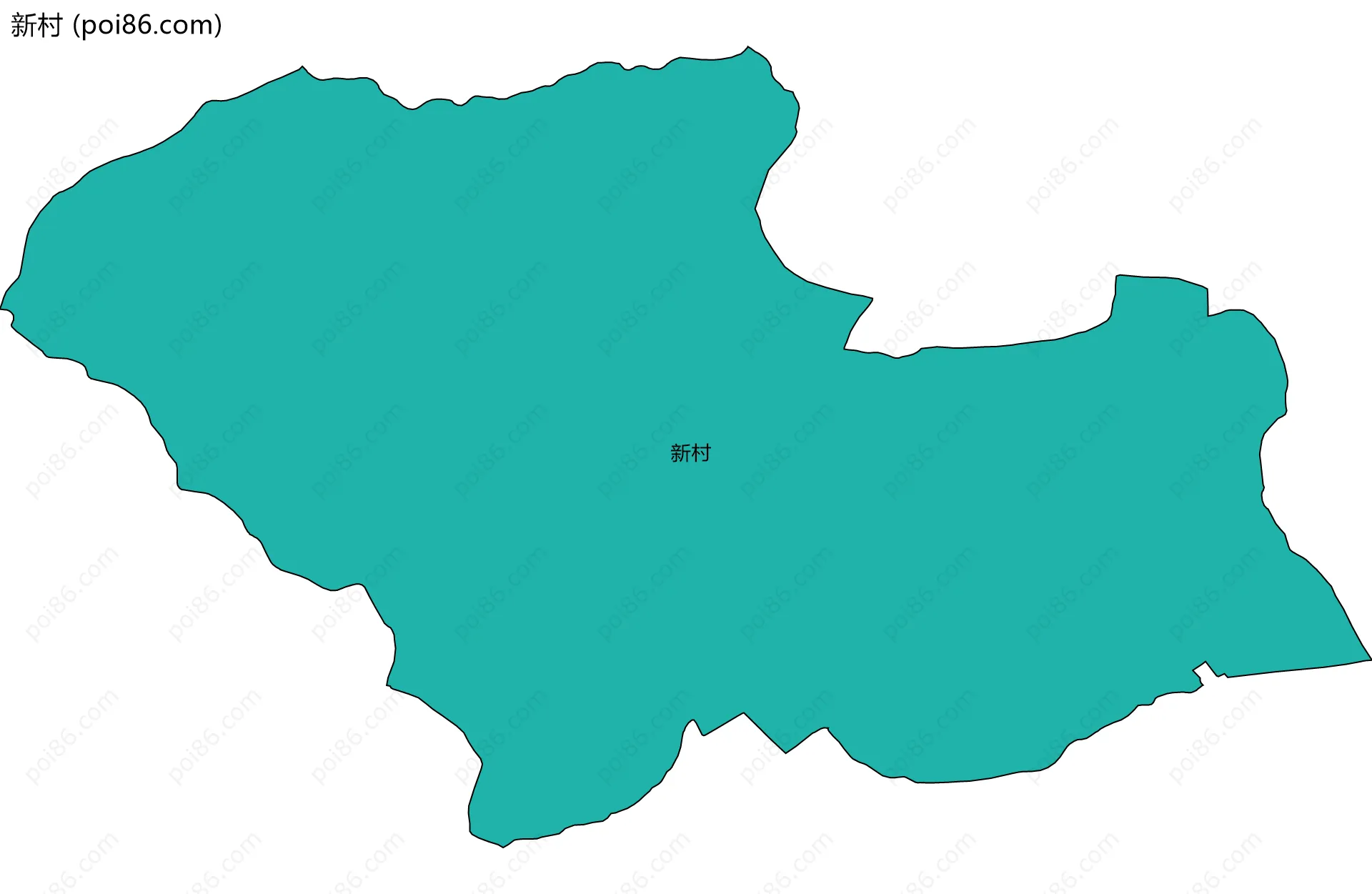 新村边界地图