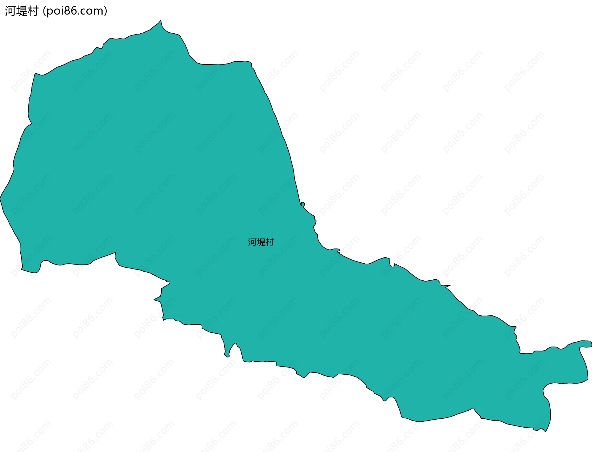 河堤村边界地图