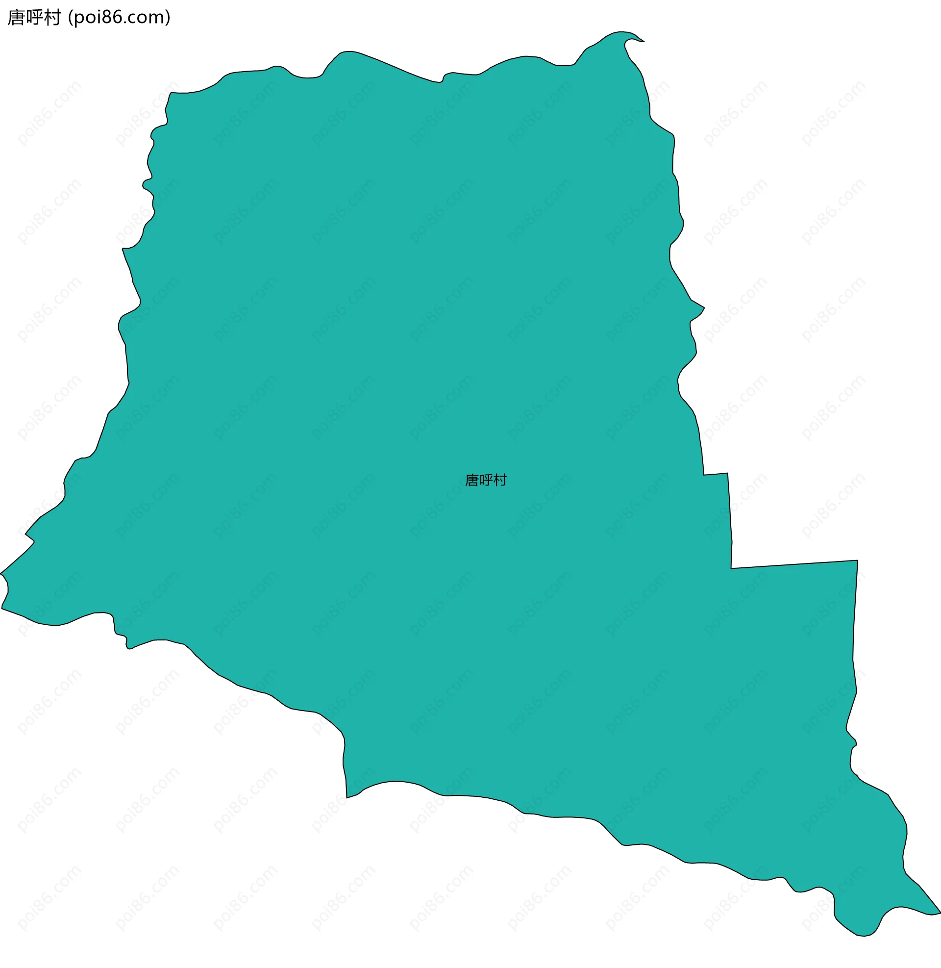 唐呼村边界地图
