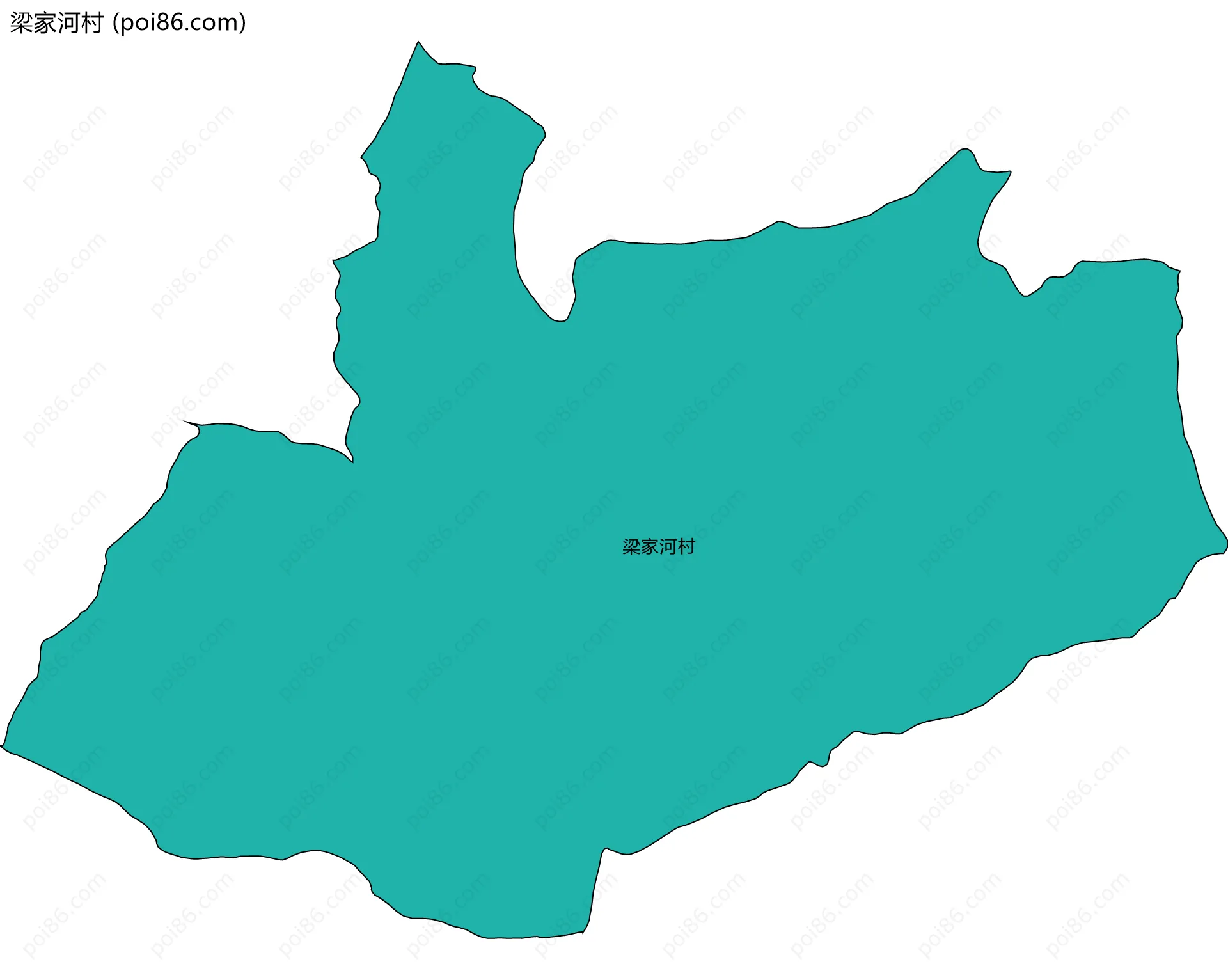 梁家河村边界地图