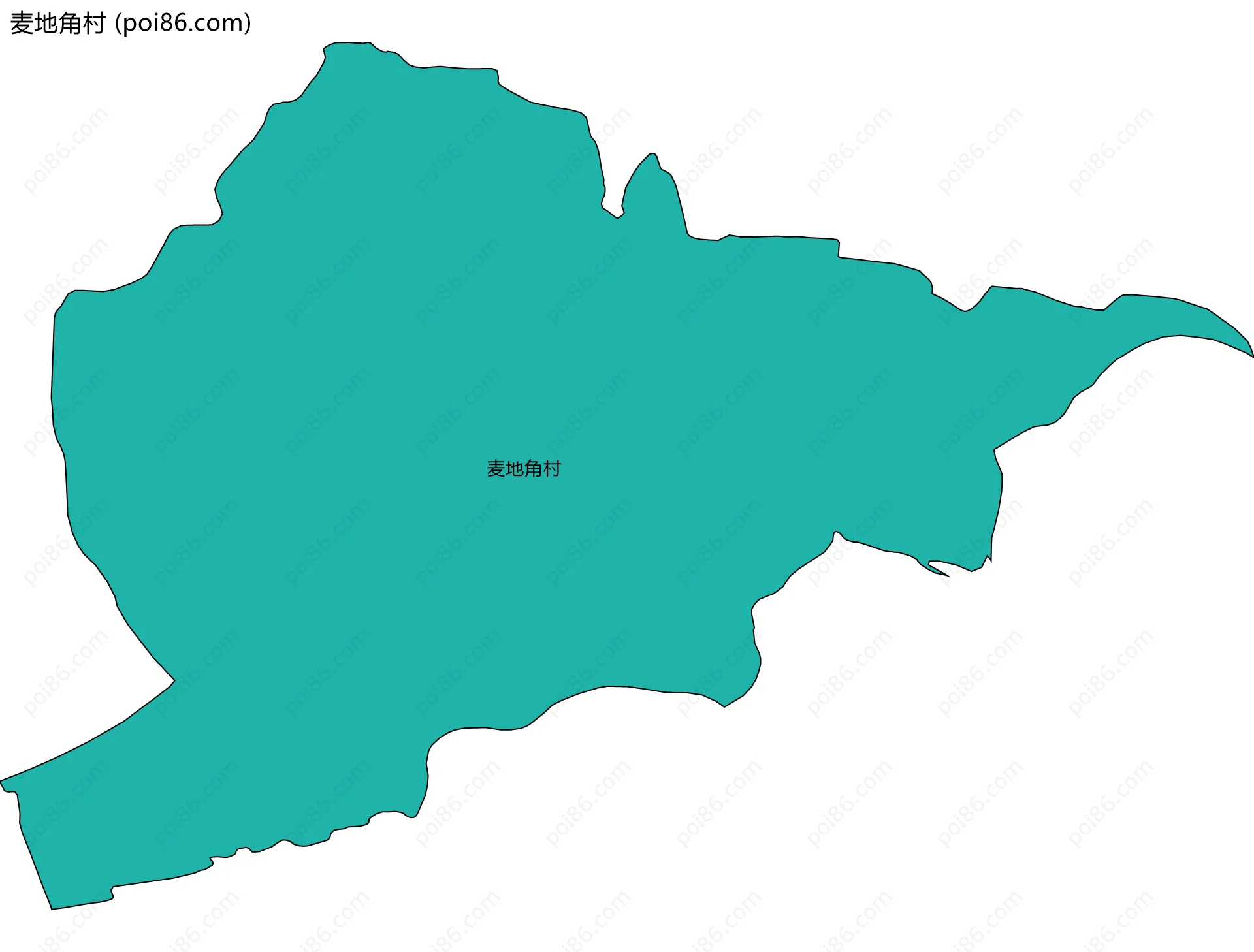 麦地角村边界地图