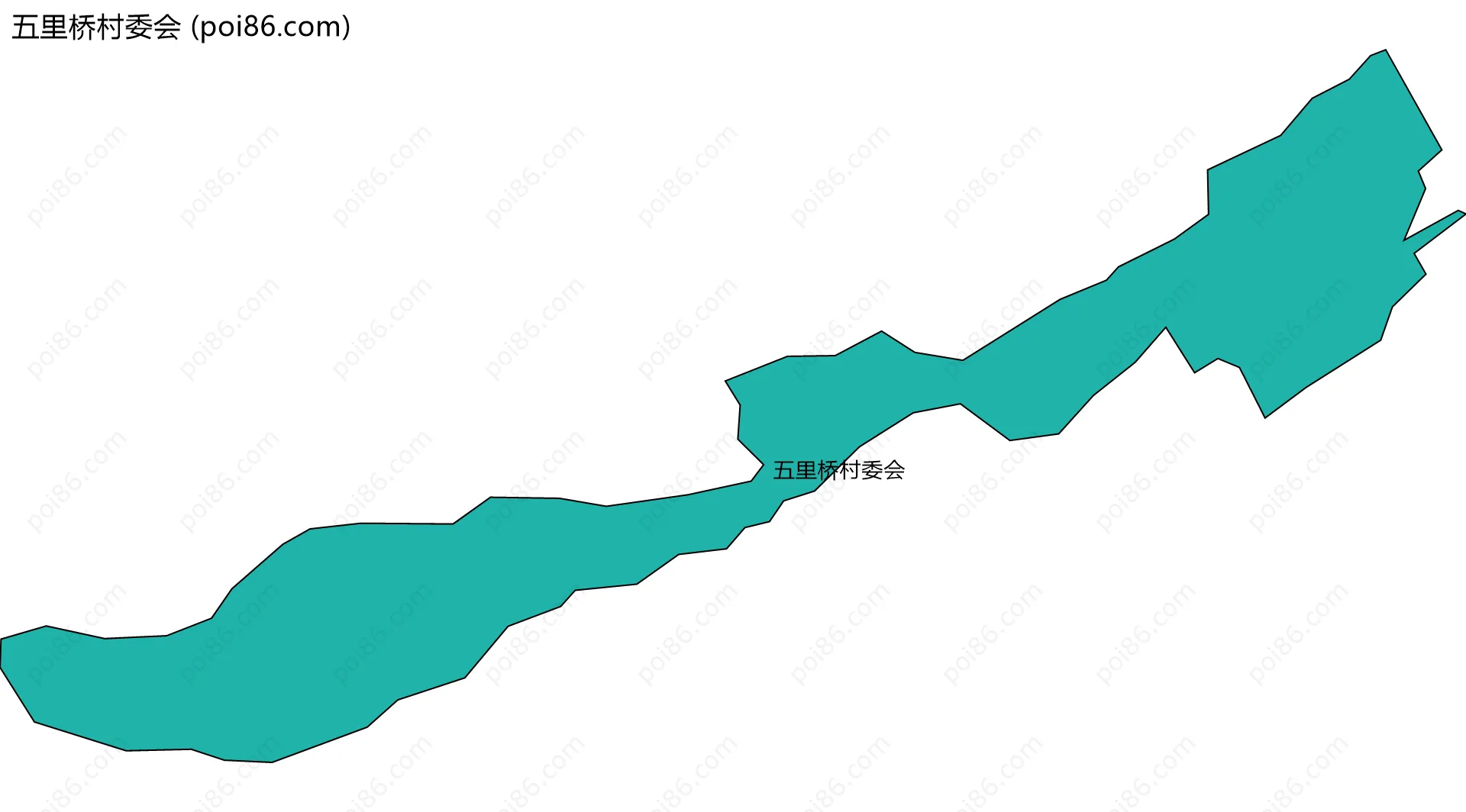 五里桥村委会边界地图