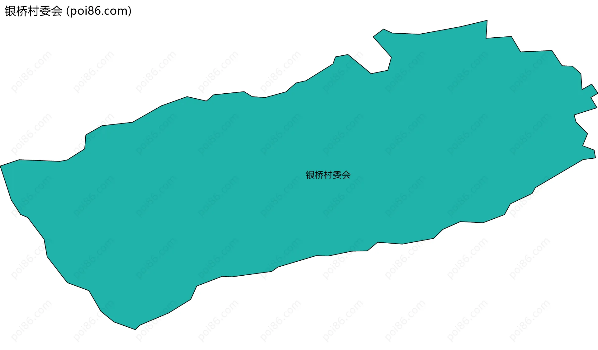 银桥村委会边界地图
