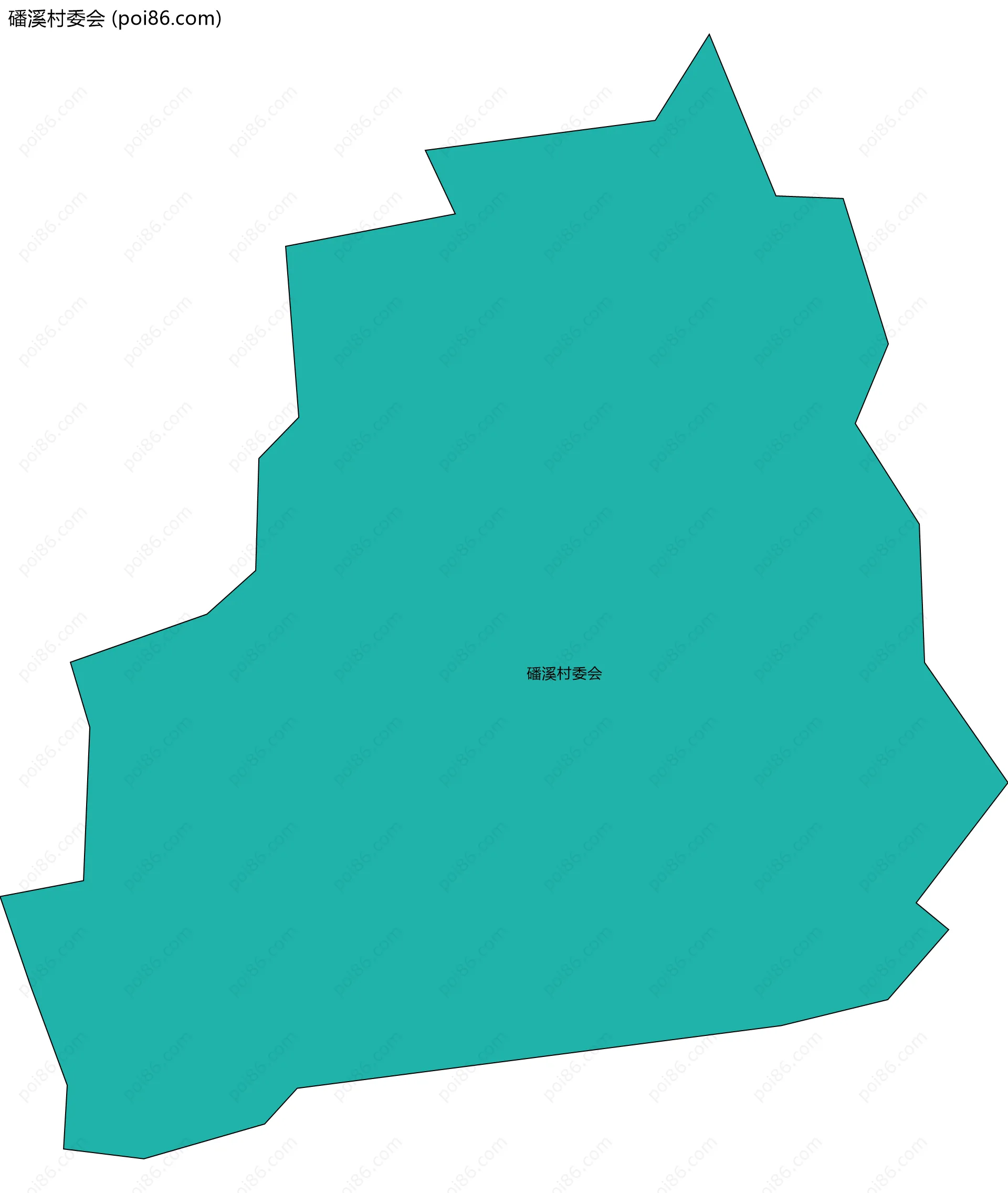 磻溪村委会边界地图