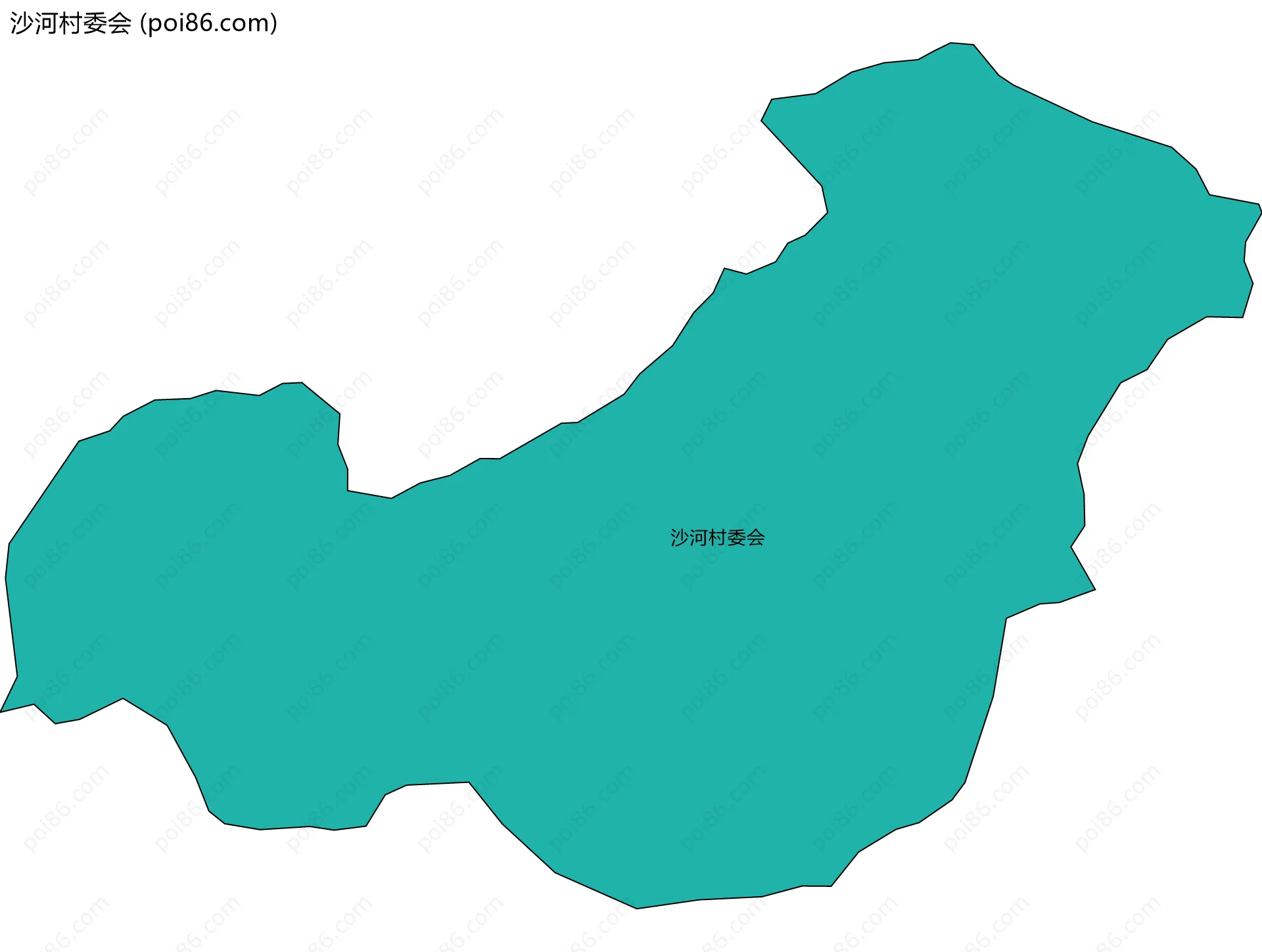 沙河村委会边界地图