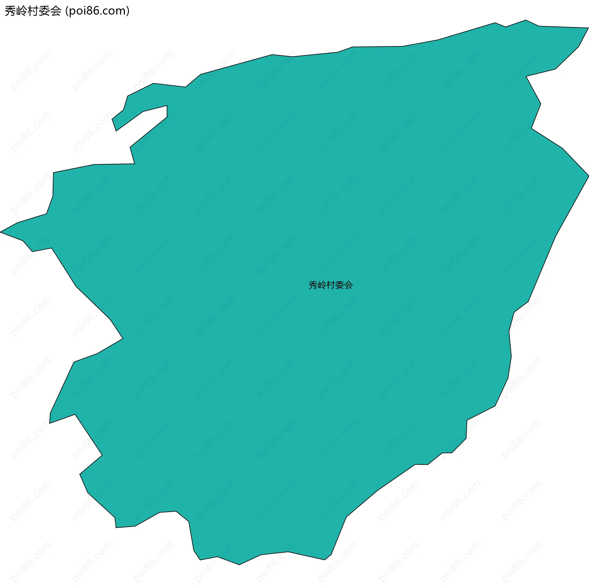 秀岭村委会边界地图