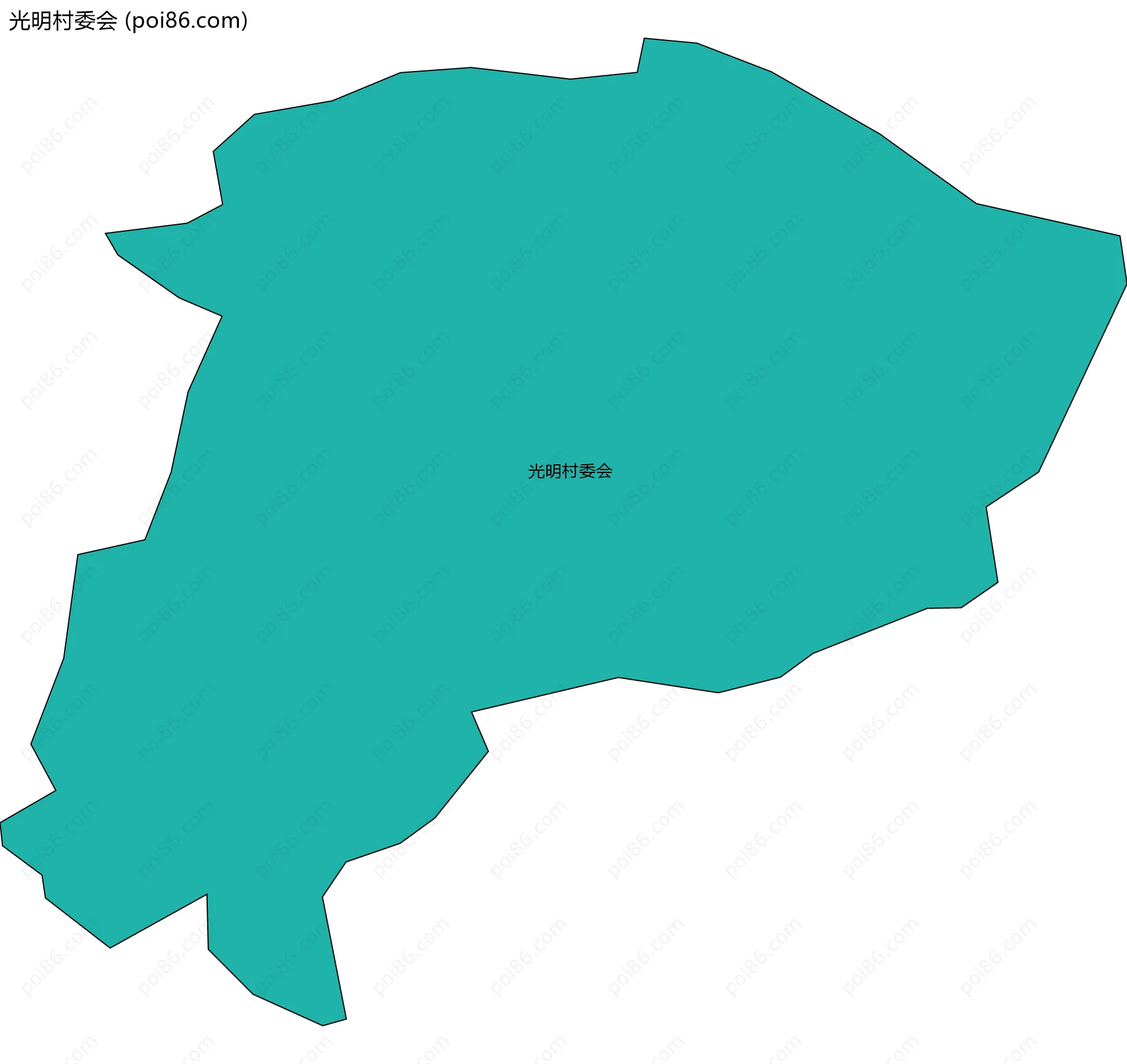 光明村委会边界地图