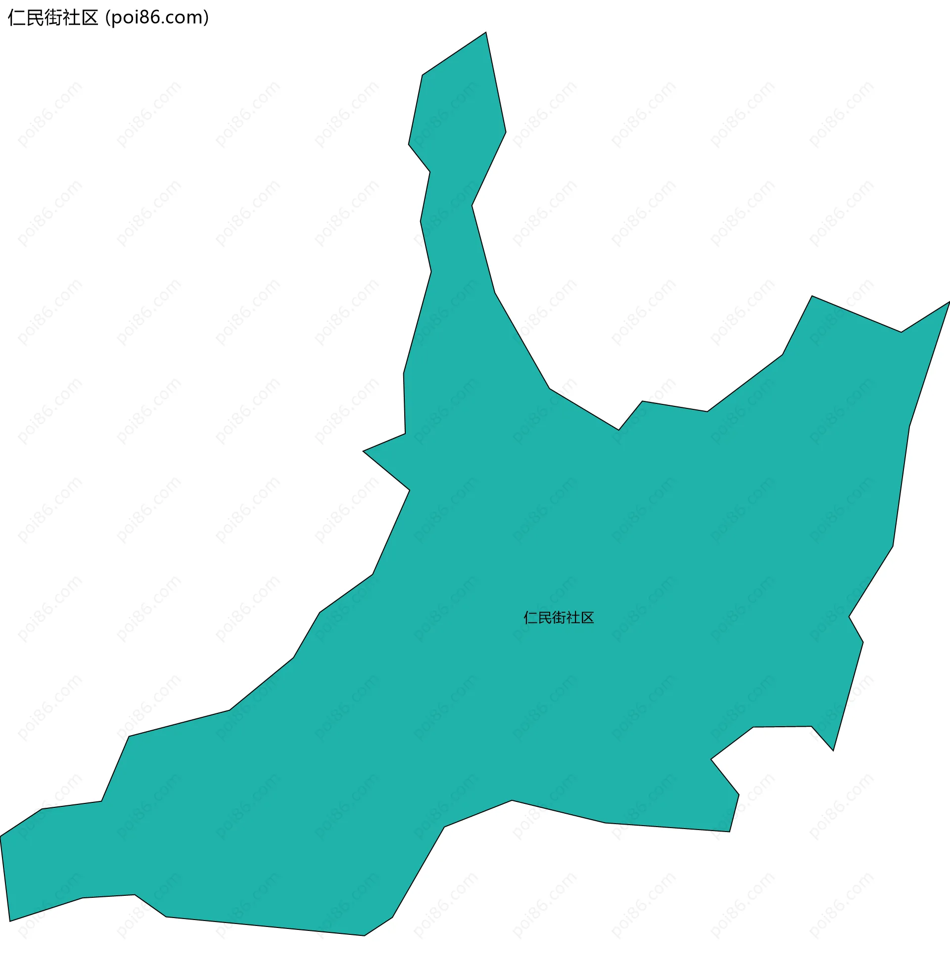 仁民街社区边界地图