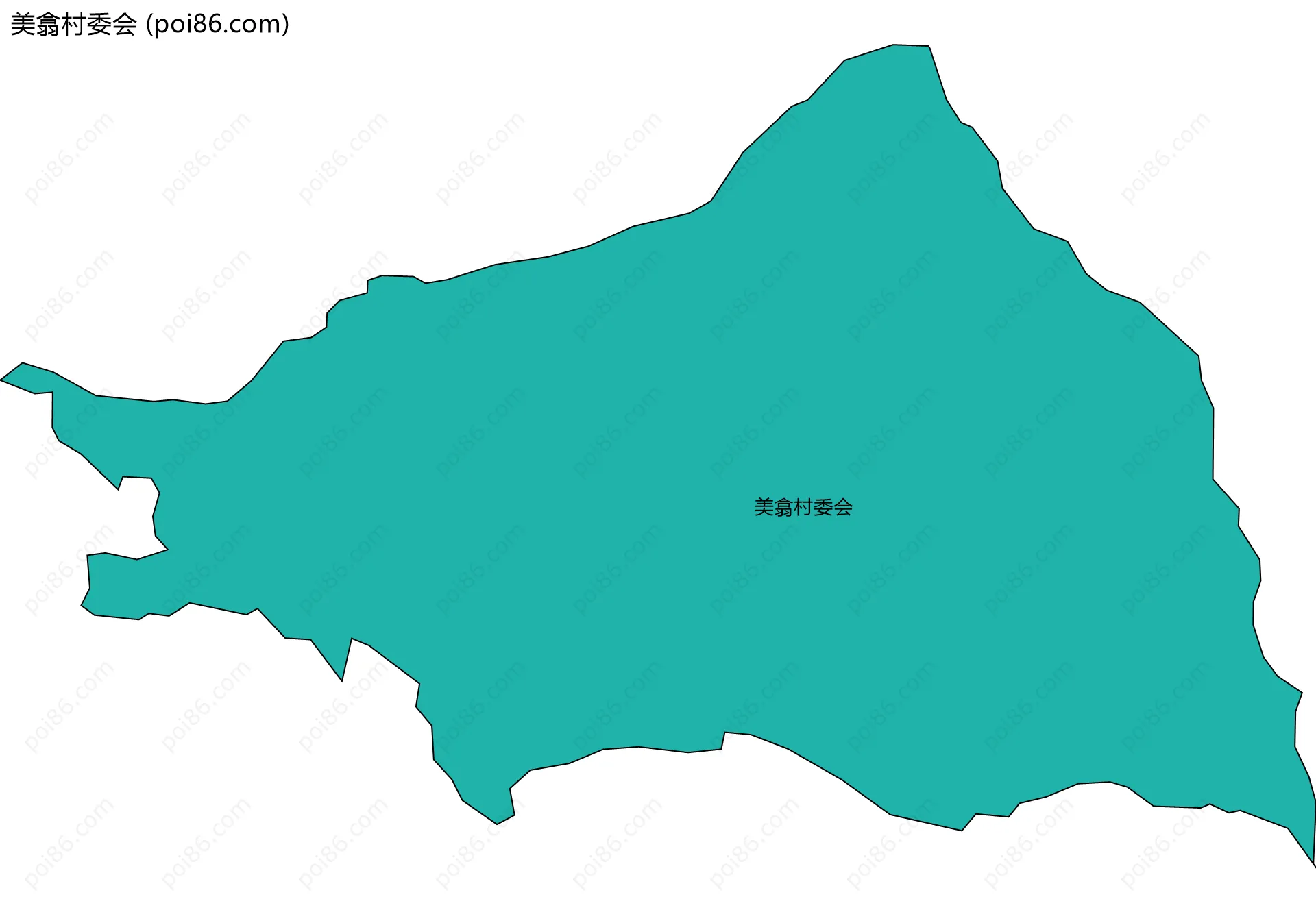 美翕村委会边界地图