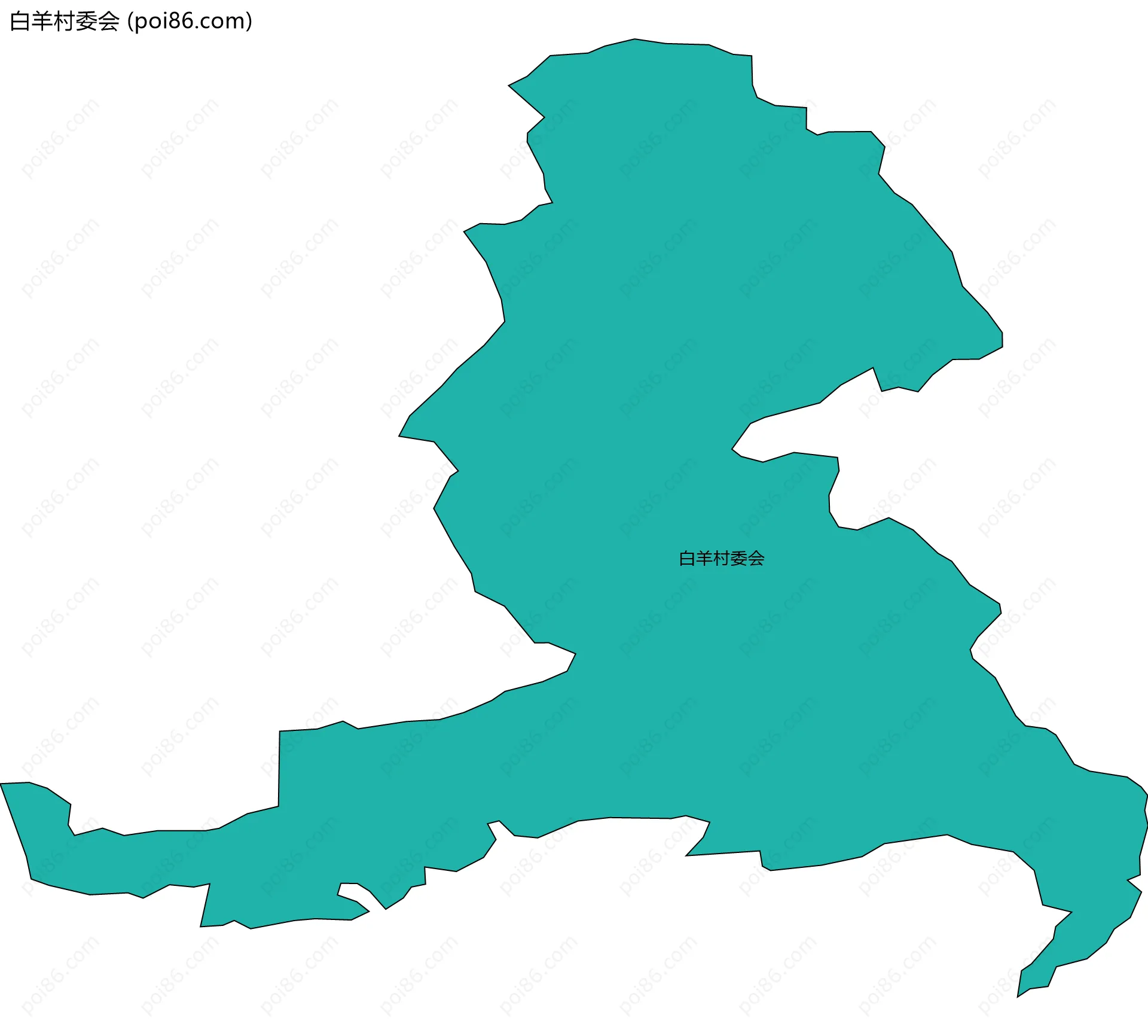 白羊村委会边界地图