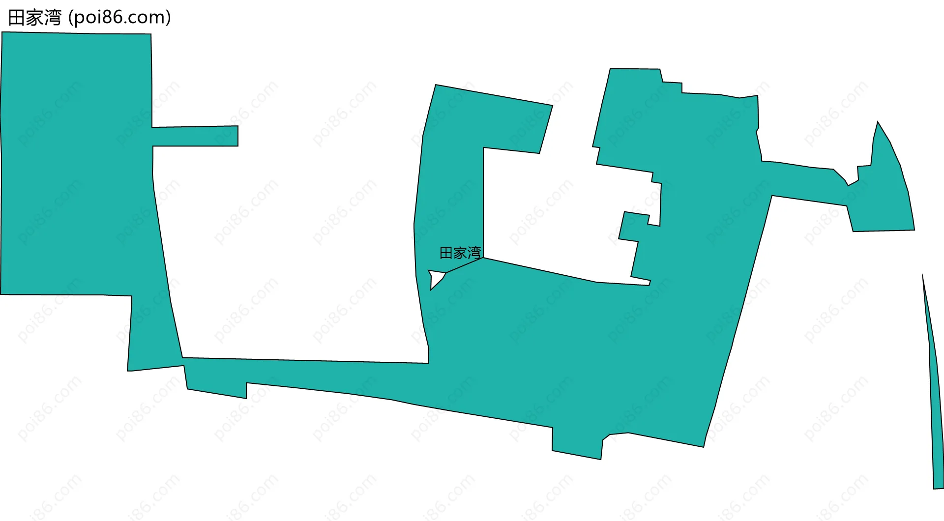 田家湾边界地图