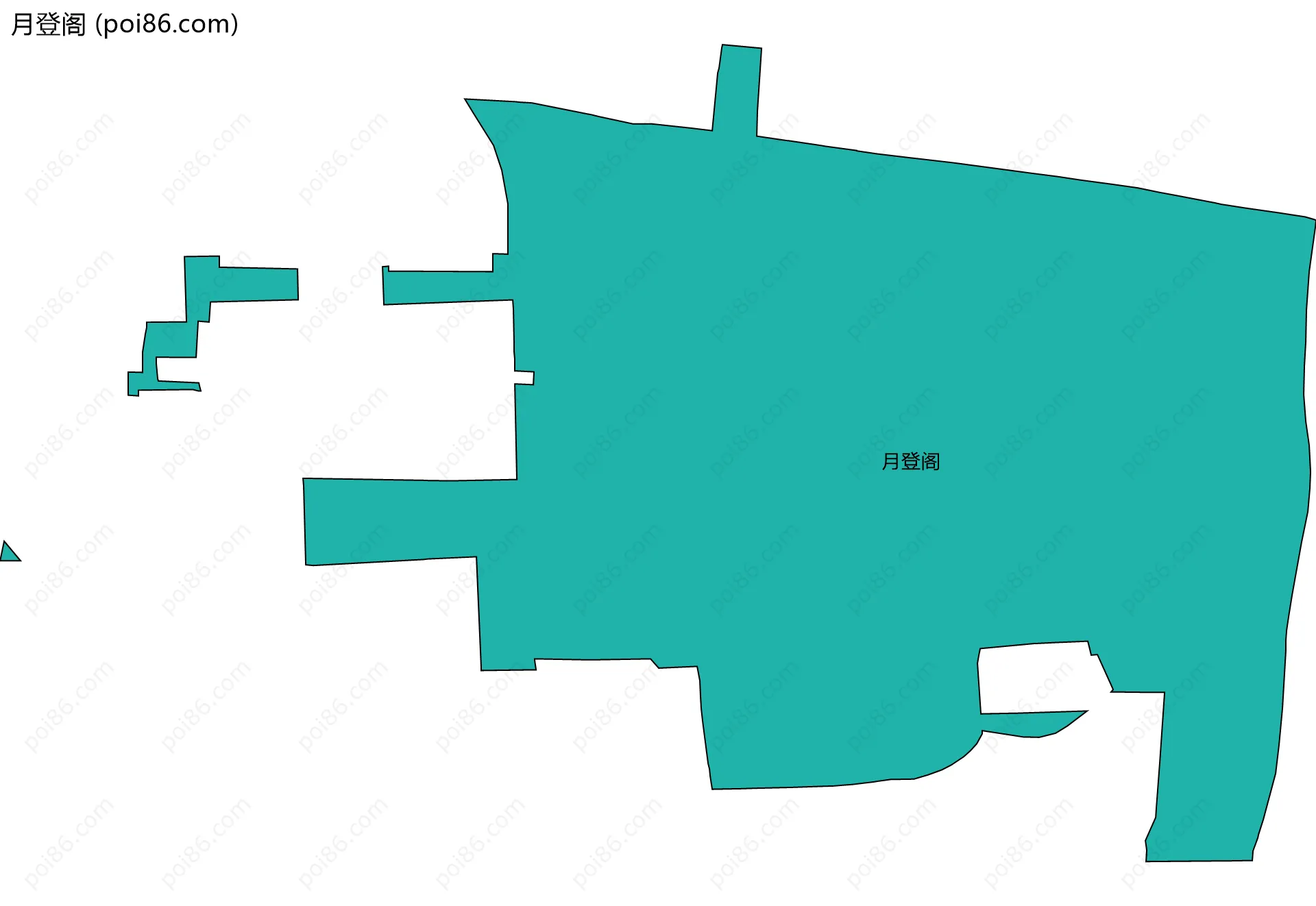 月登阁边界地图