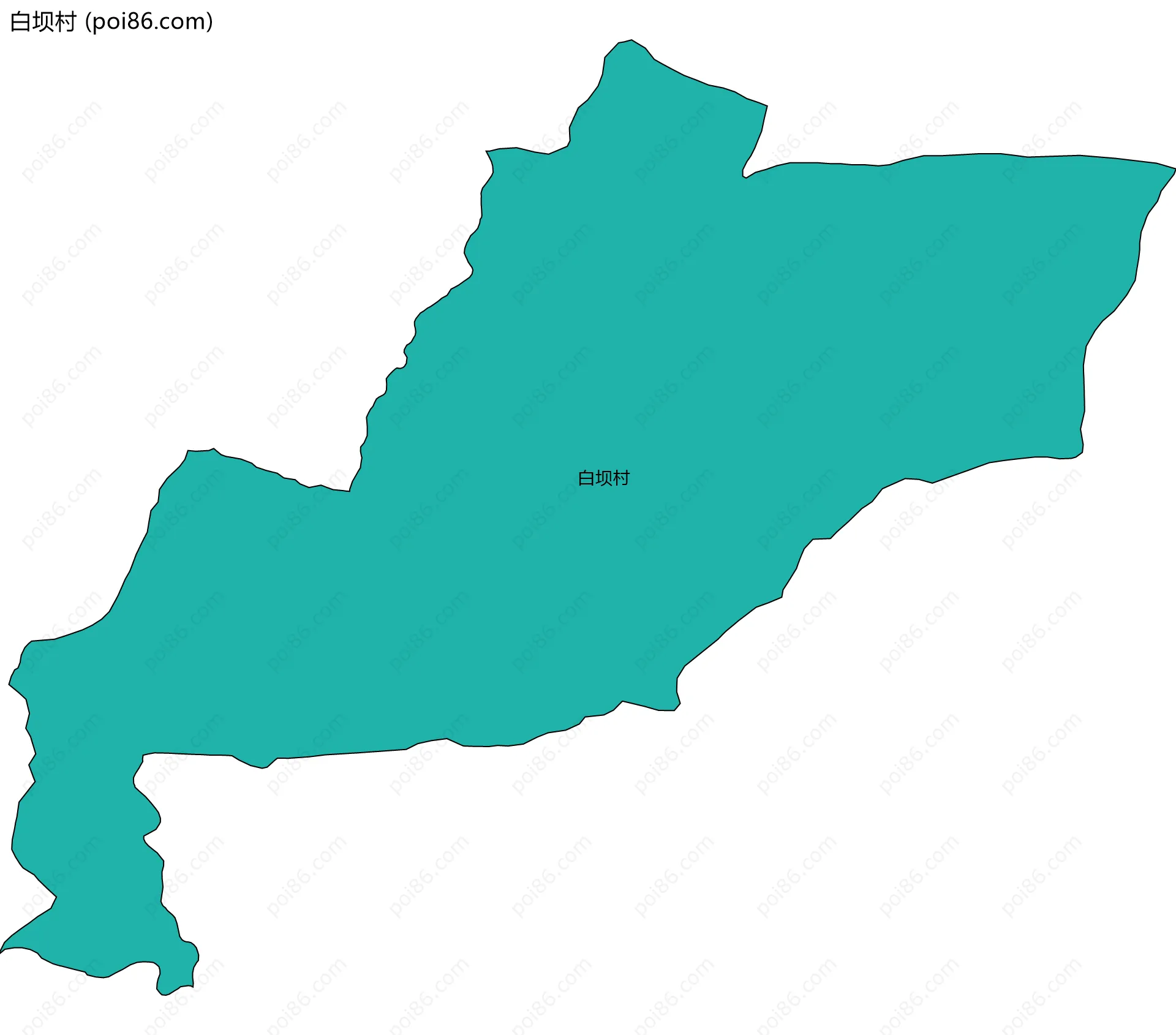 白坝村边界地图