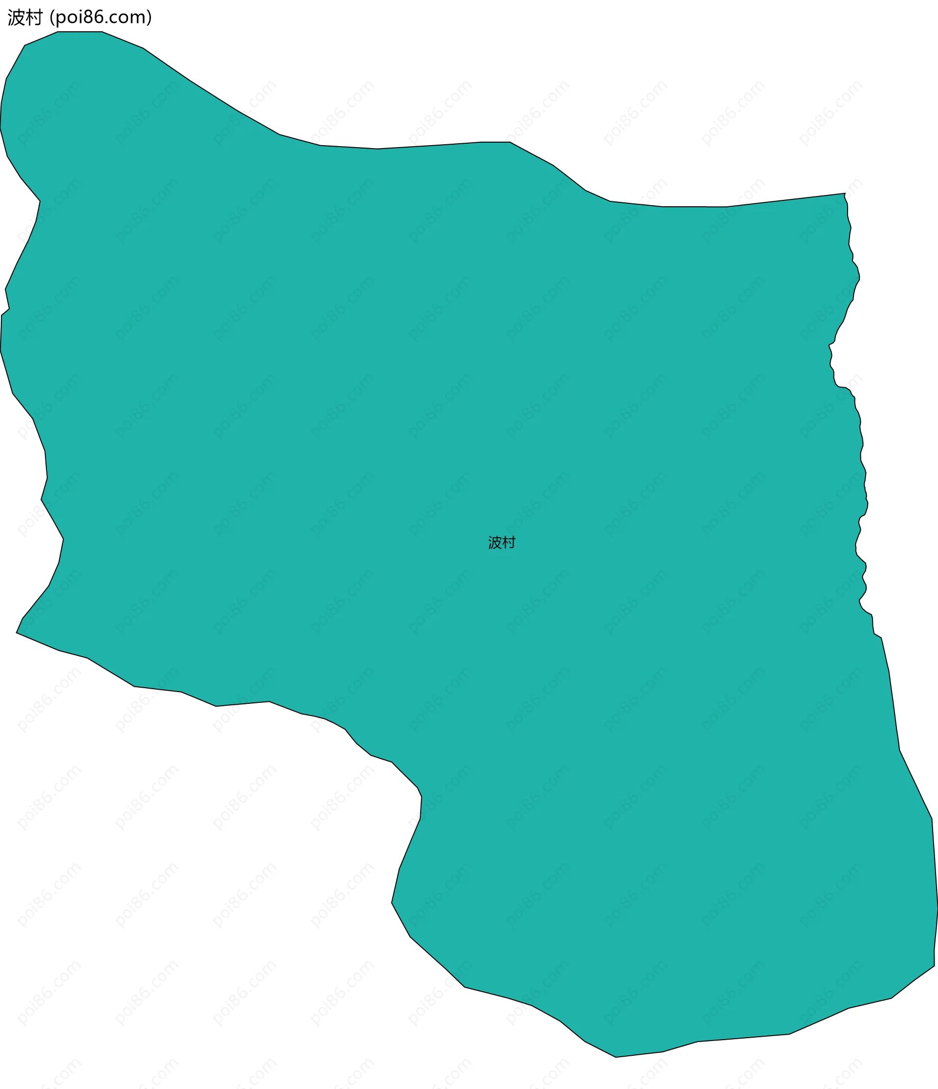 波村边界地图