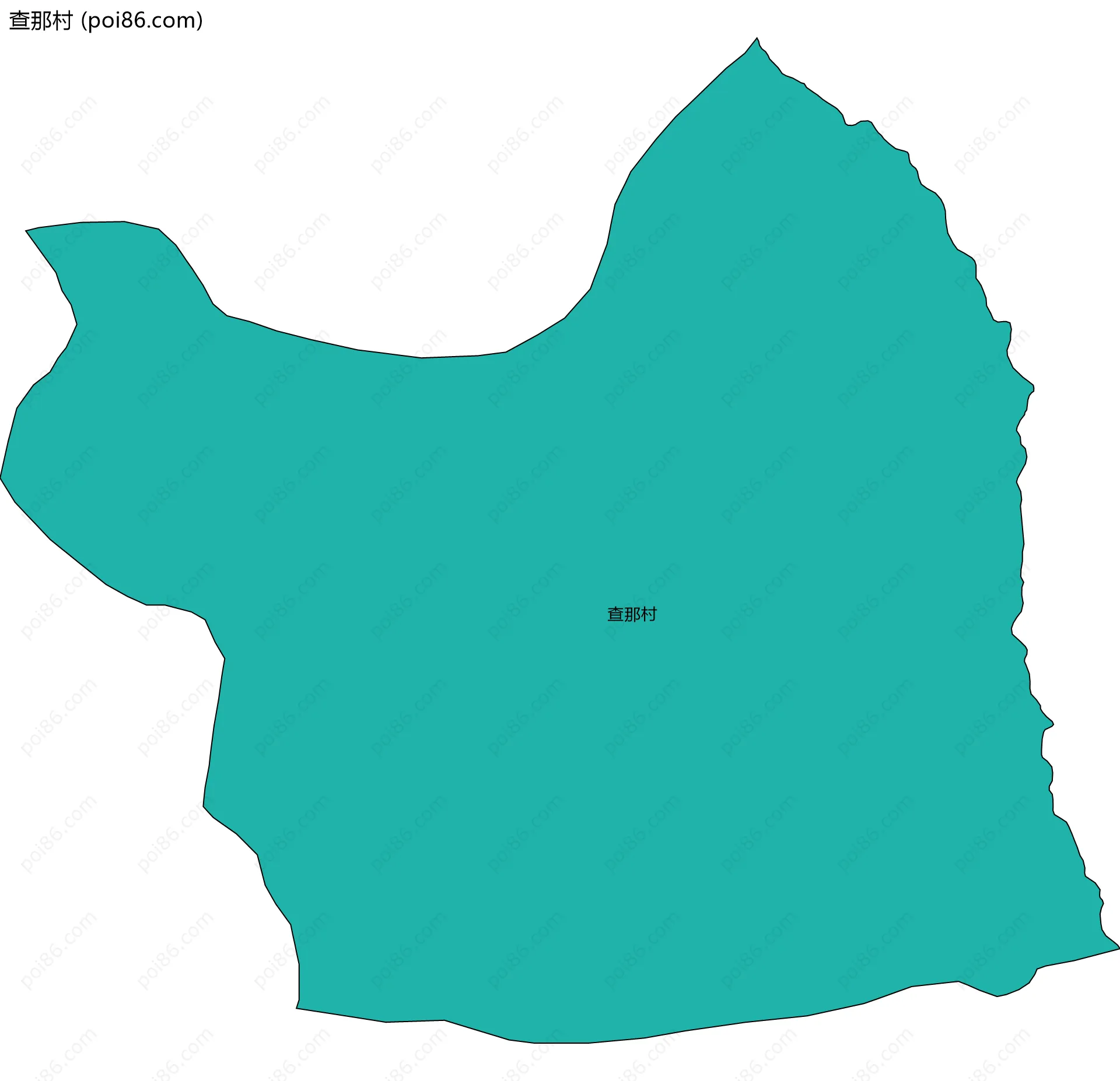 查那村边界地图