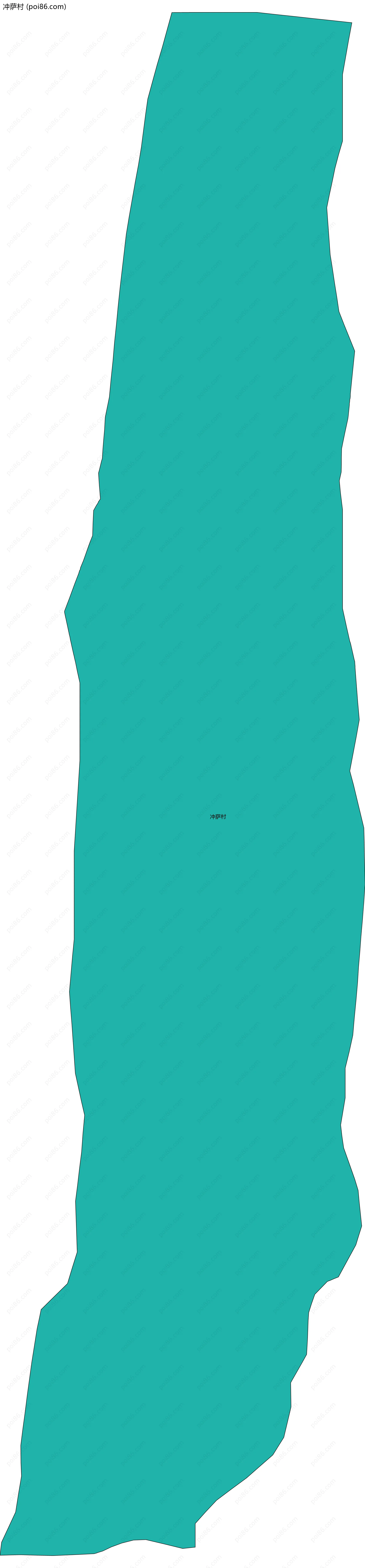 冲萨村边界地图