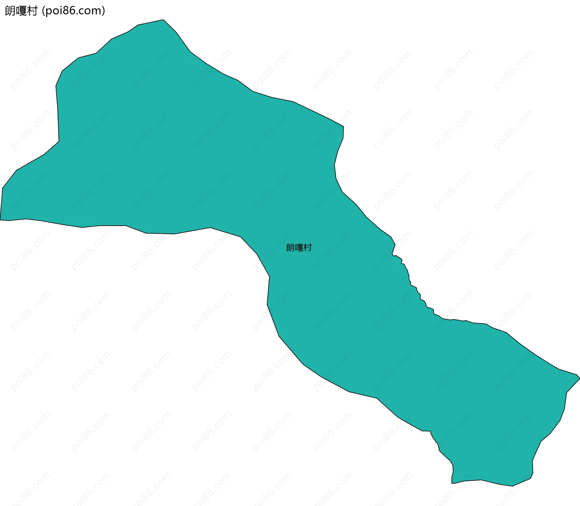 朗嘎村边界地图