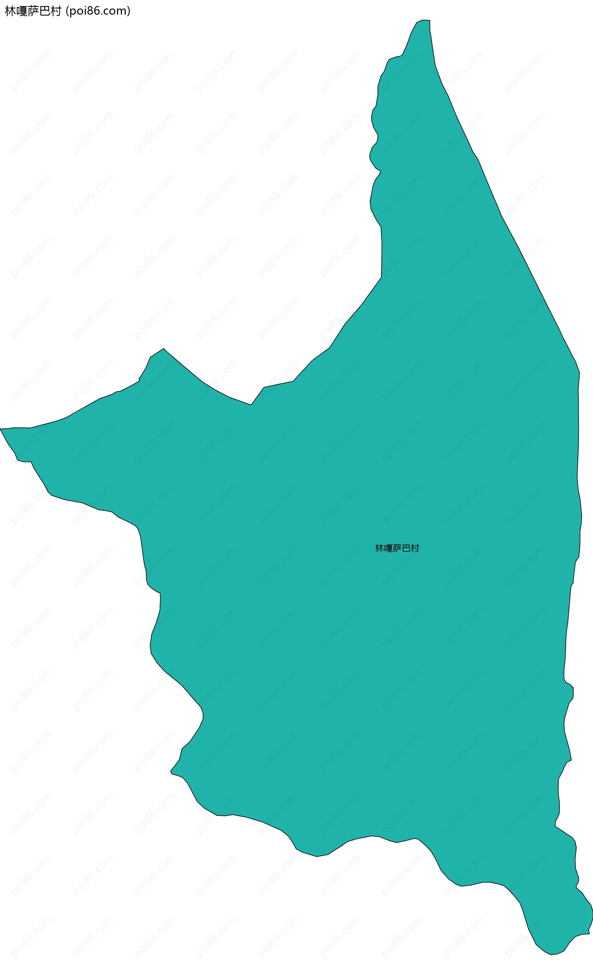 林嘎萨巴村边界地图