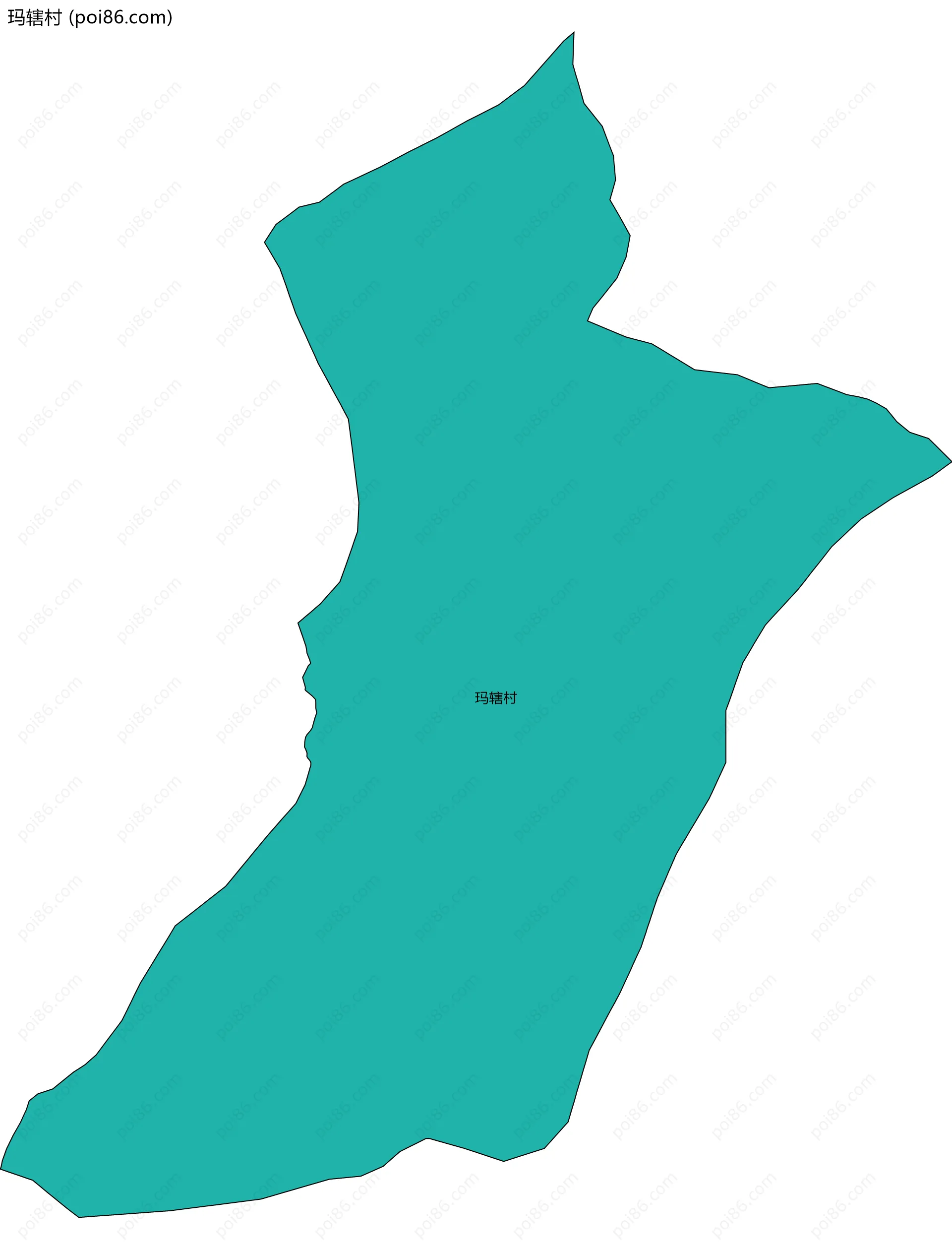 玛辖村边界地图