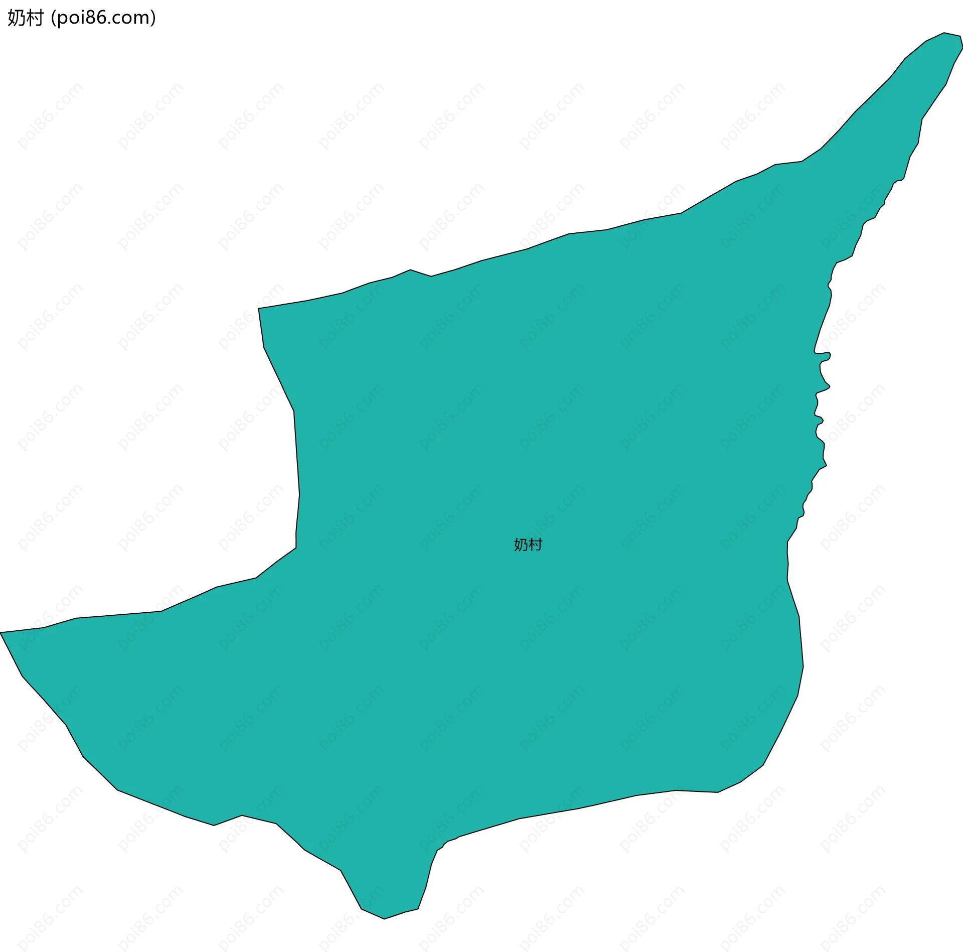 奶村边界地图