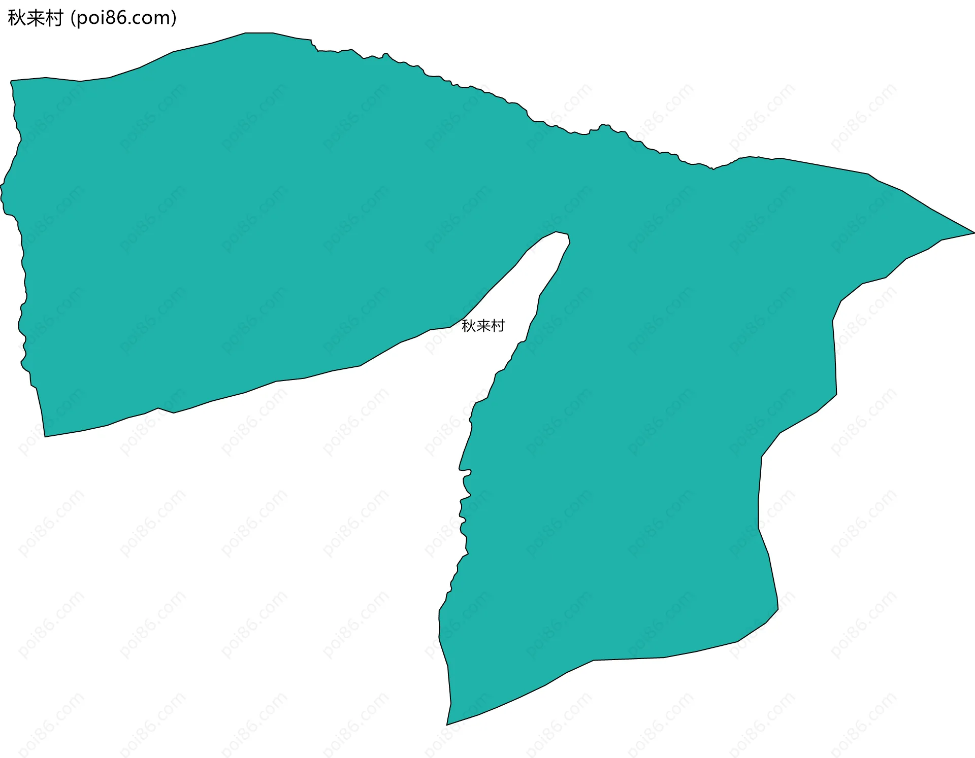 秋来村边界地图
