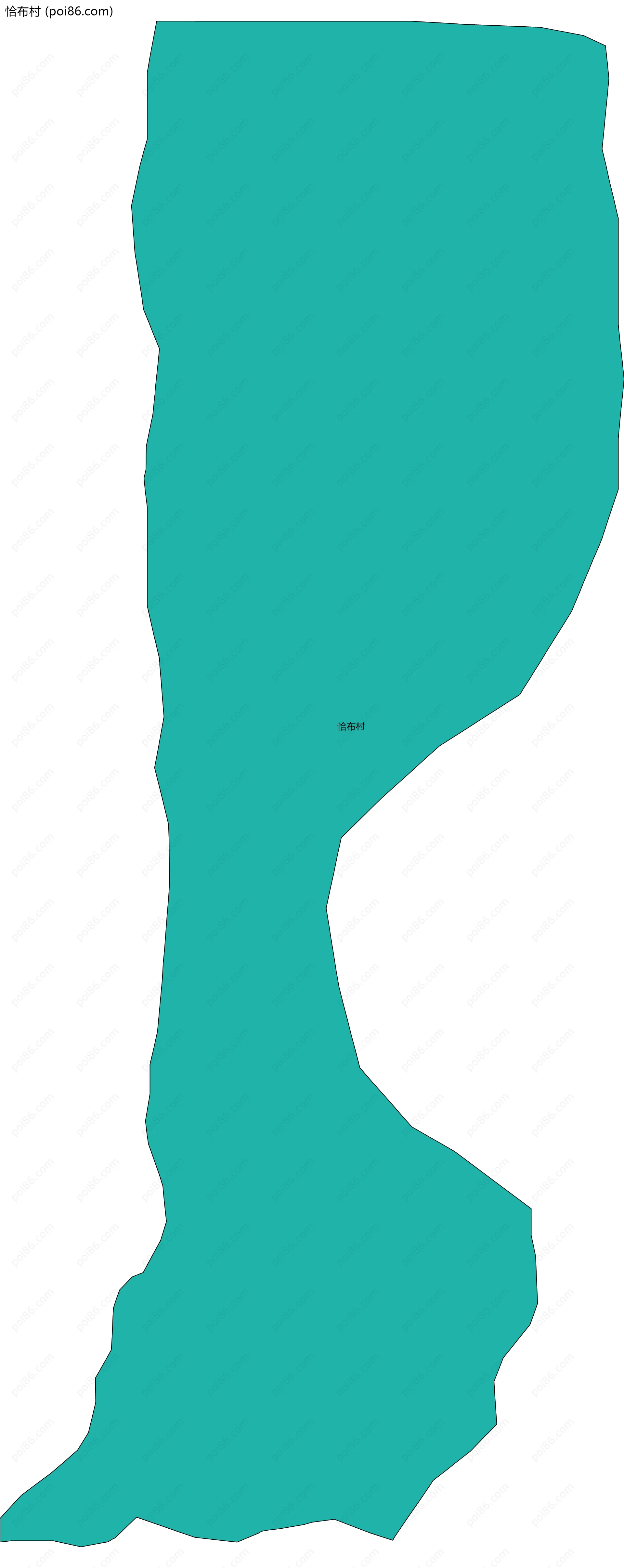 恰布村边界地图